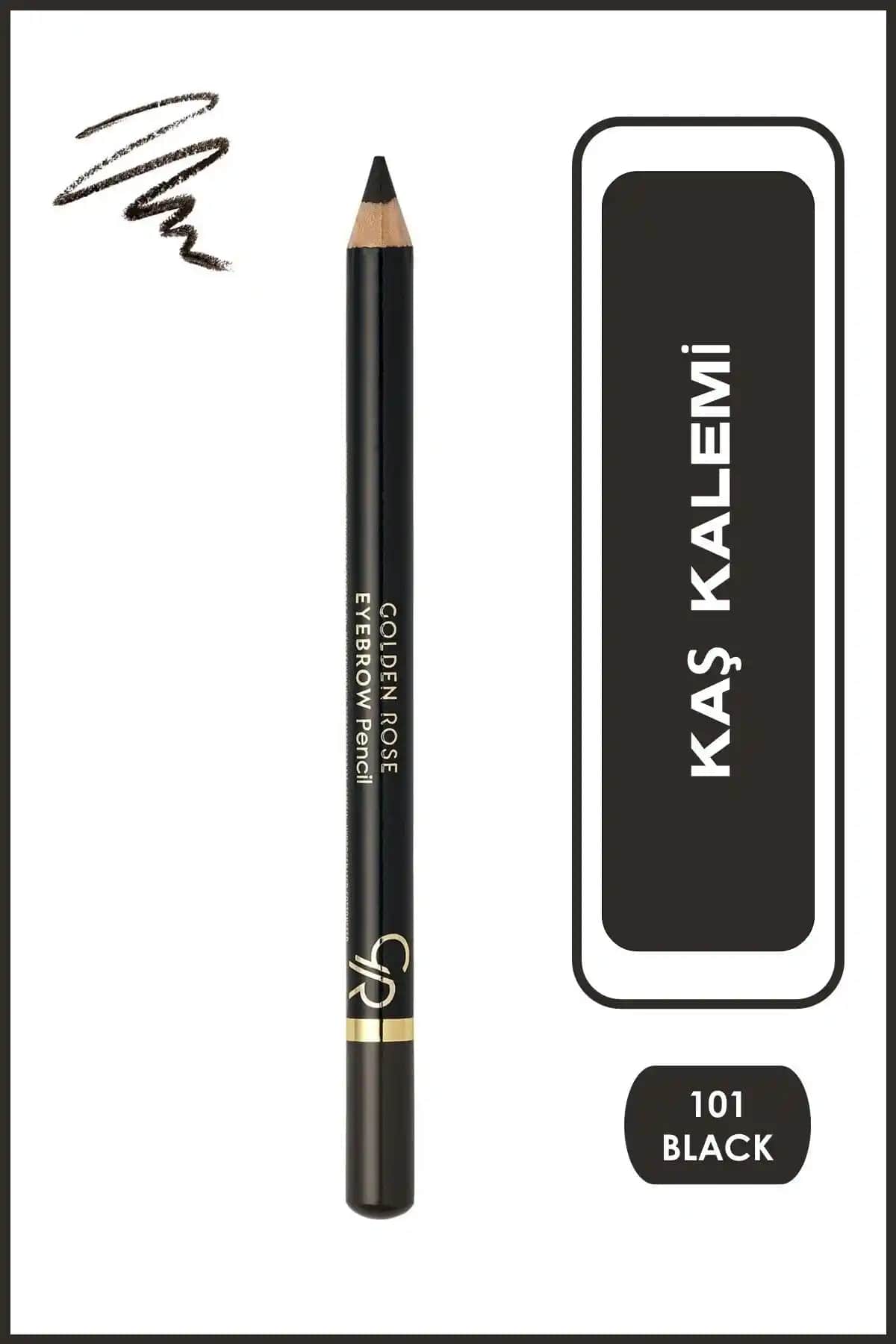 Golden Rose Siyah Kaş Kalemi No: 101 Doğal ve Uzun Süreli Makyaj için Ideal