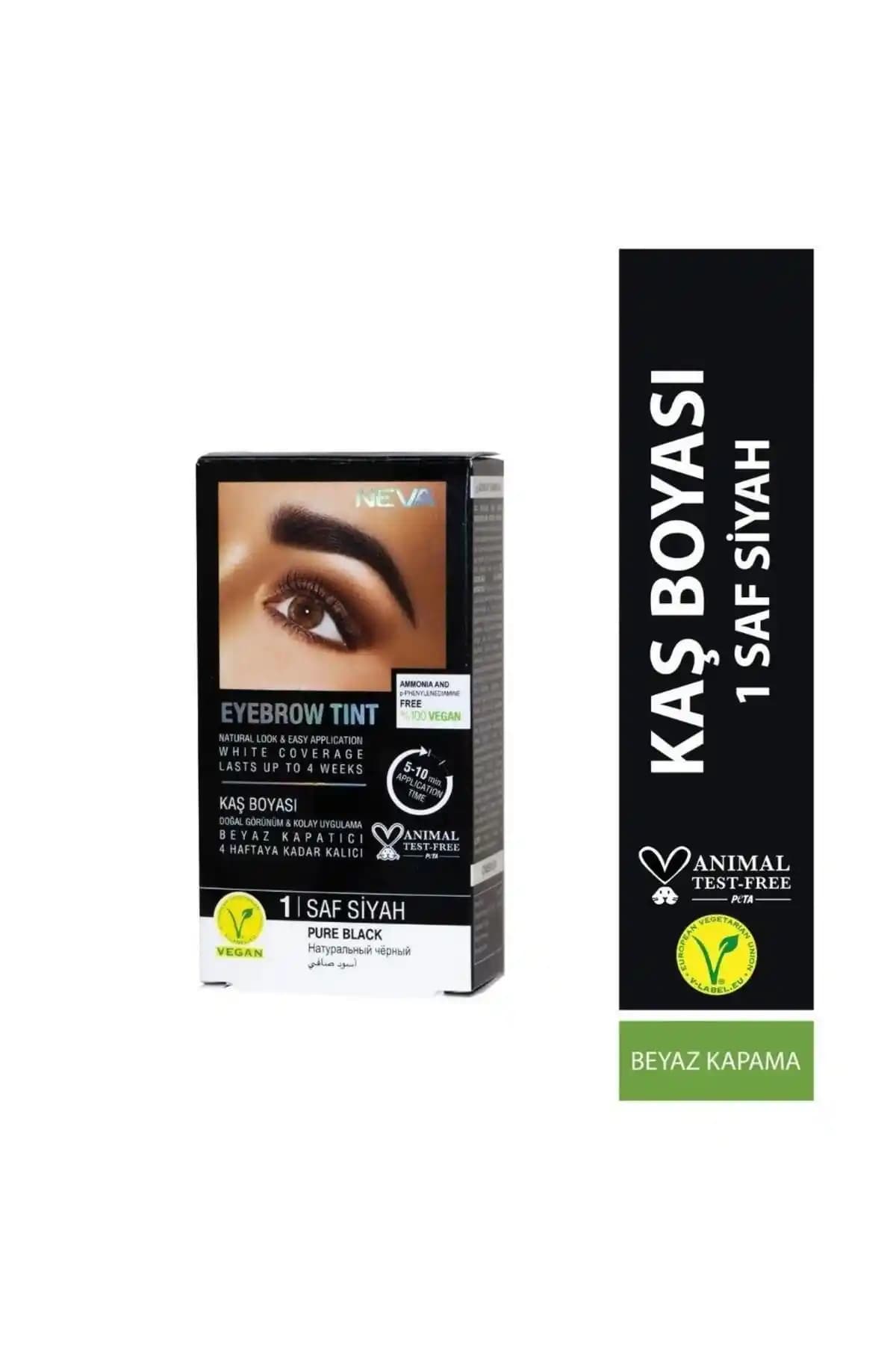 Neva Eyebrow Tint Vegan Kaş Boyası Seti: Doğal ve Uzun Süre Kalıcı Kaş Boyası