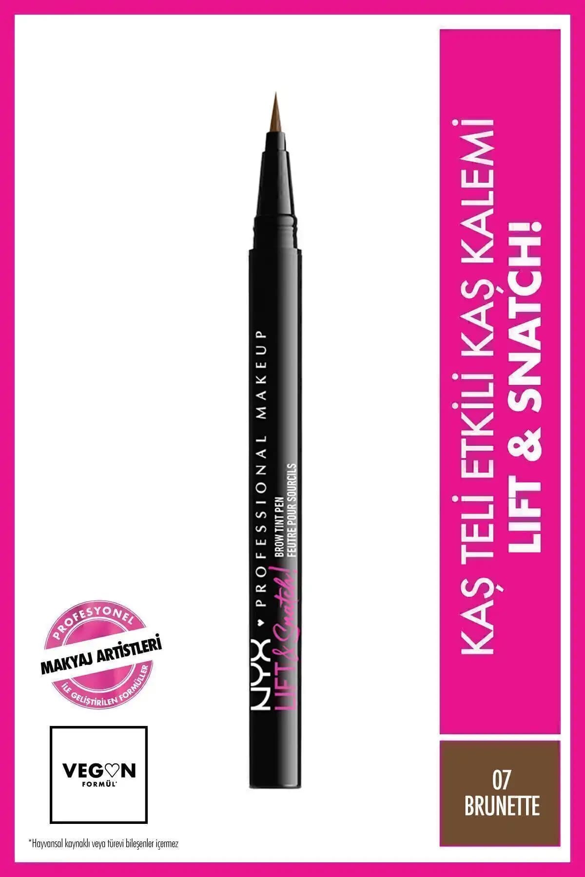 NYX Lift & Snatch Kaş Kalemi Brunette: Doğal ve Kalıcı Kaş Şekillendirme Çözümü