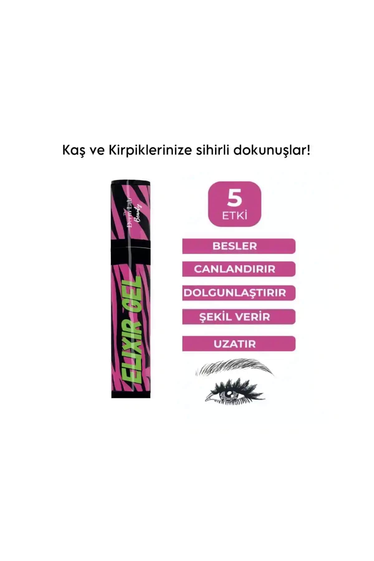 The Derm Lab Elixir Jel: Kaş ve Kirpik Güçlendirme ve Şekillendirme Çözümü