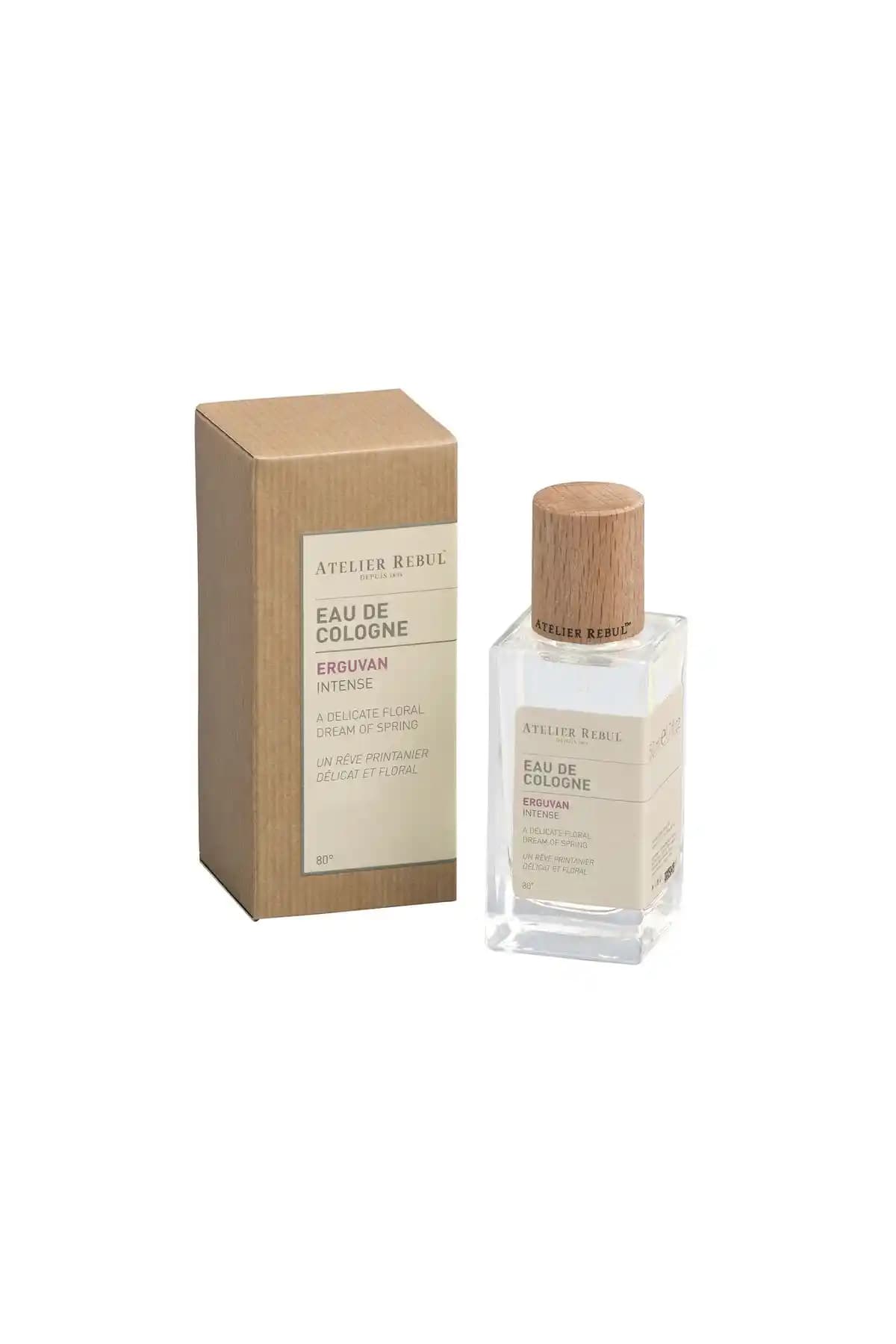 Atelier Rebul Erguvan Kolonya 50 ml yüksek oranda alkol ile ferah ve şık el hijyeni sağlar