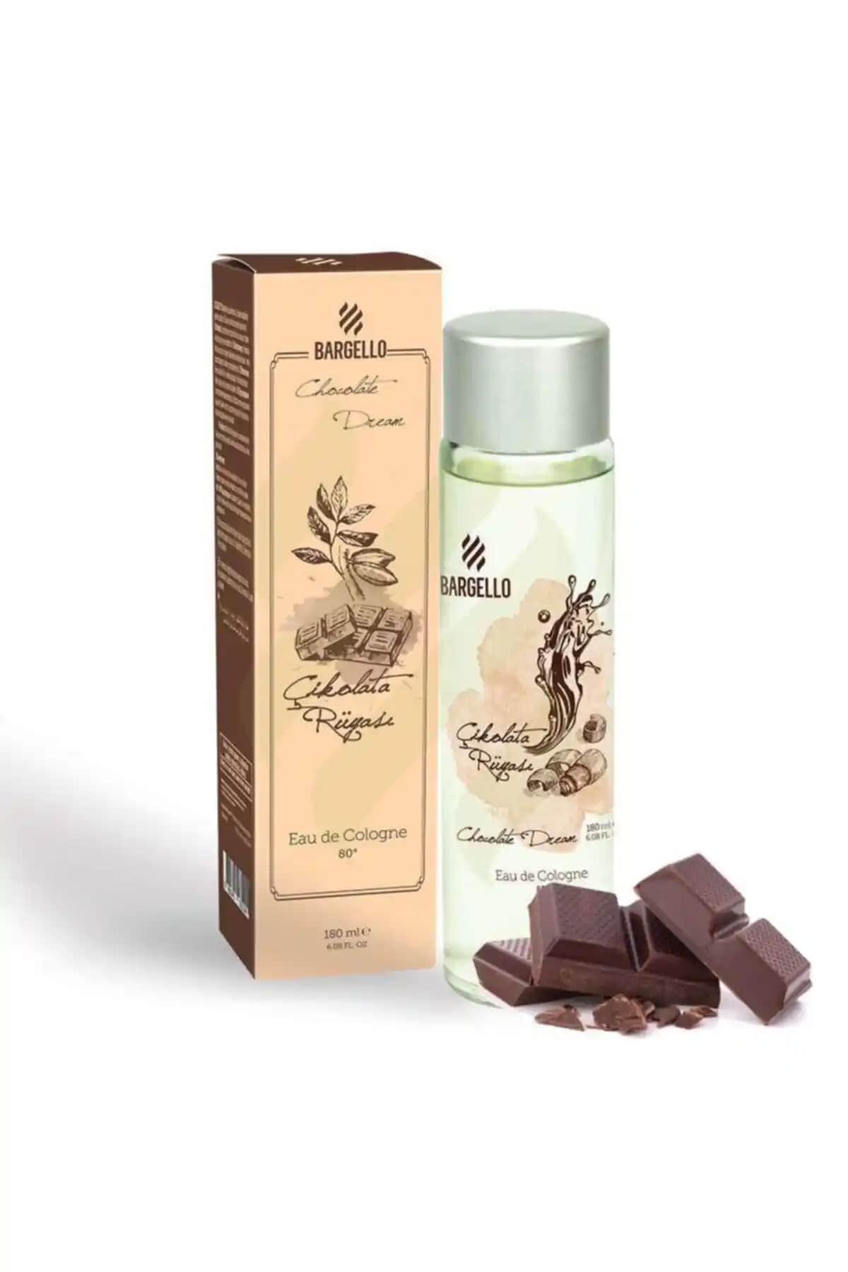 Bargello Çikolata Rüyası 180 ml Cam Dökme Kapaklı Kolonya - Şık ve Kalıcı Koku