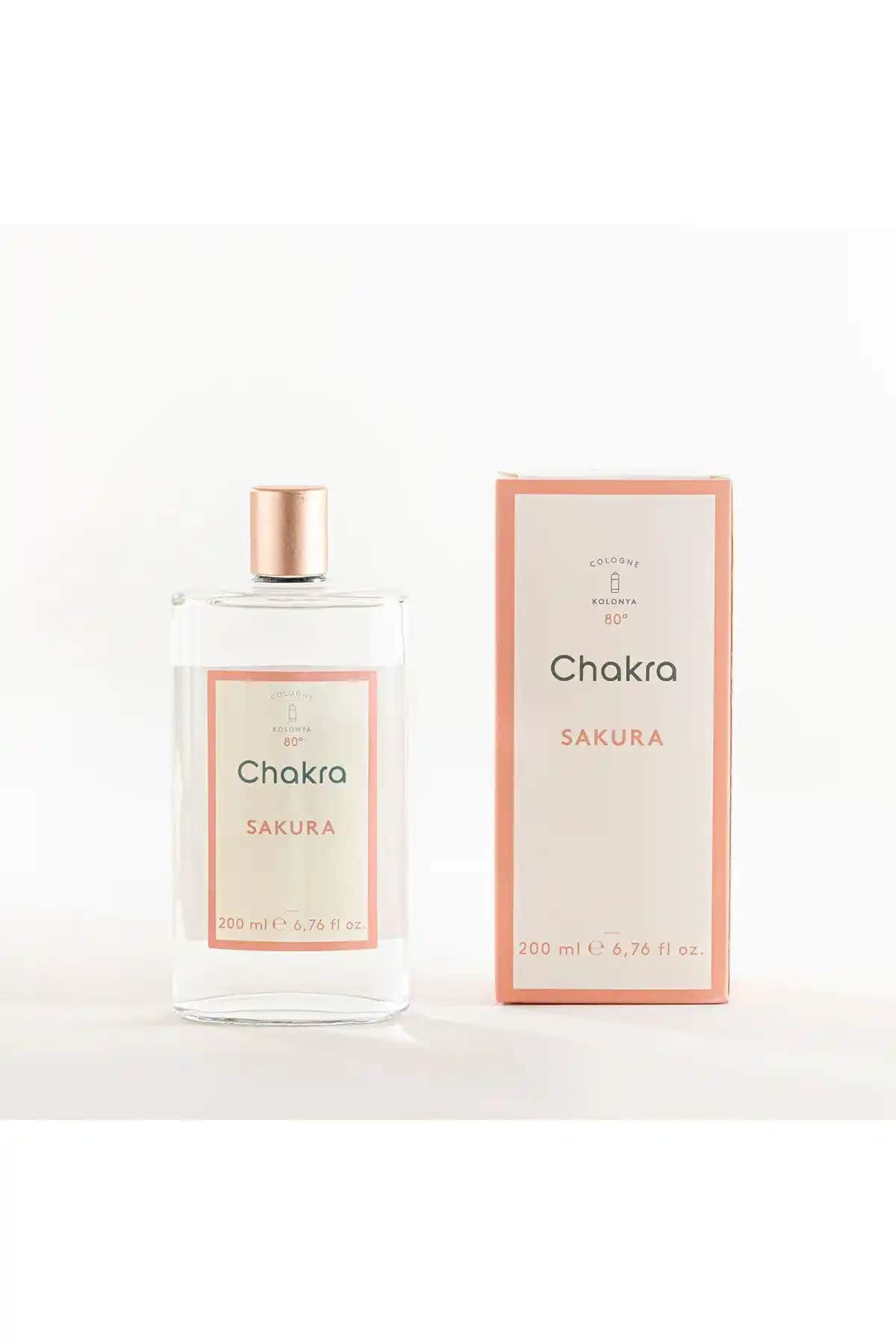 Chakra Sakura Kolonya 200 ml doğal içerikli, kalıcı ve ferahlatıcı koku deneyimi