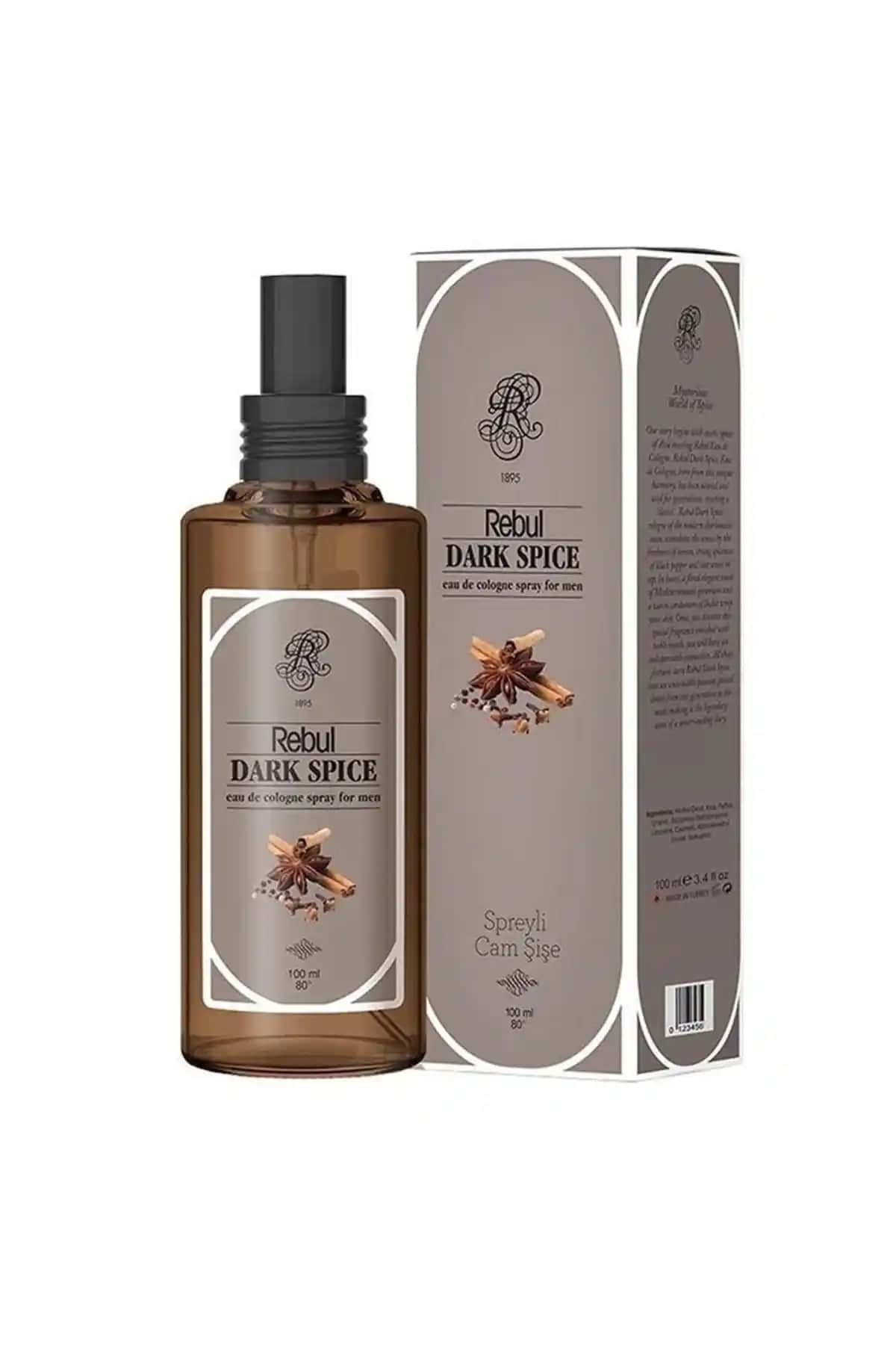 Rebul 100ml Dark Spice Spreyli Kolonya - Odunsu ve Baharatlı Aromasıyla Ferahlatıcı Deneyim
