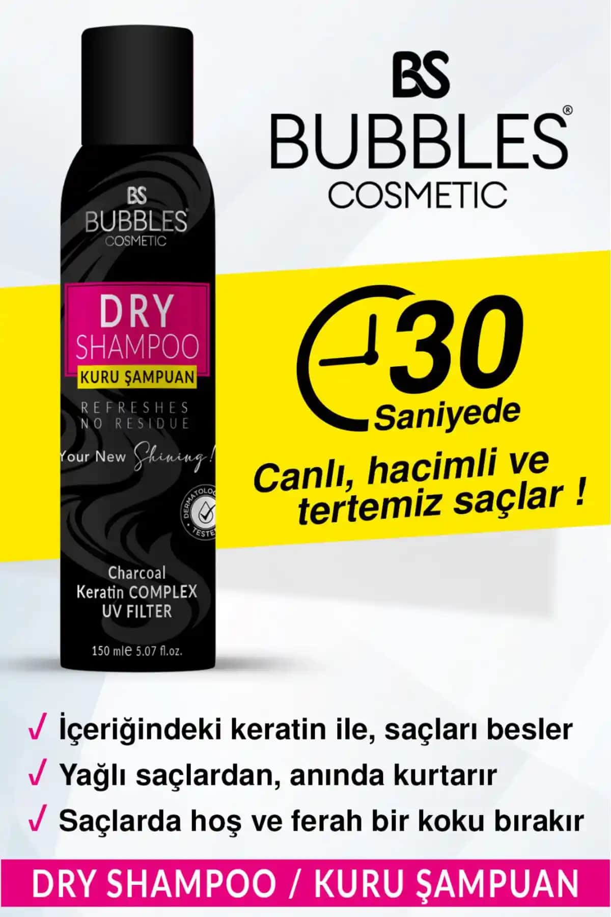 Bs Bubbles Kozmetik Ekstra Hacim Verici Keratin Complex Kuru Şampuanı İncelemesi