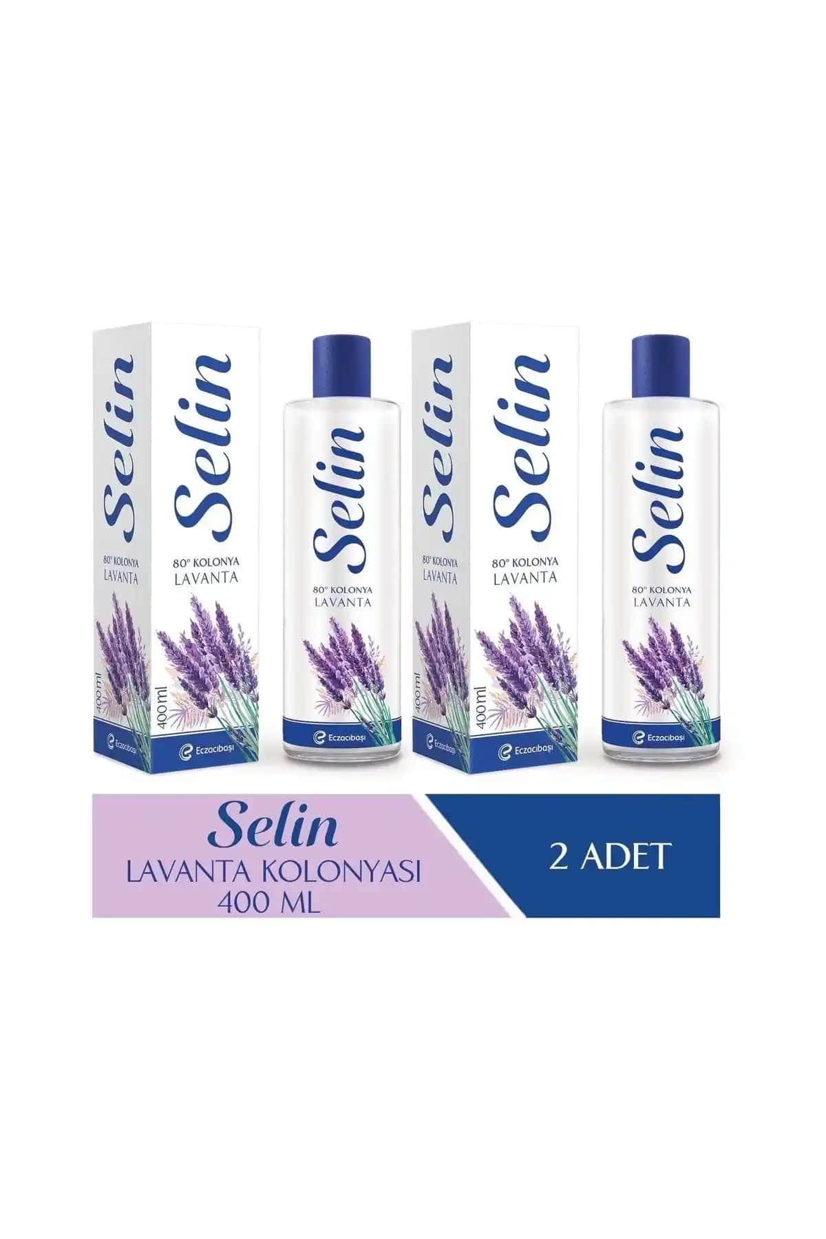 Selin Parfümlü Lavanta Kolonya Seti 400 ml 2'li Ferahlatıcı ve Kalıcı Koku