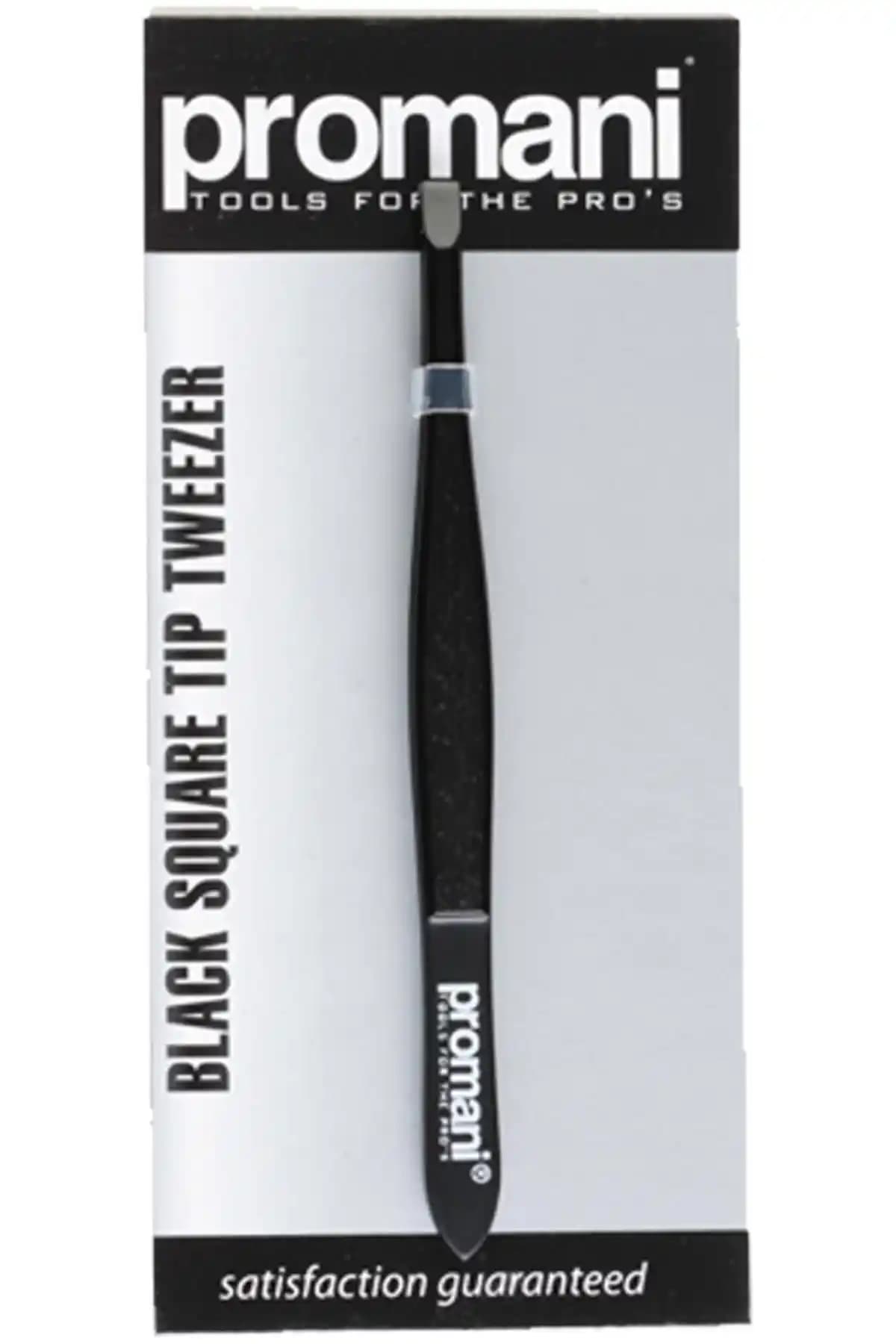 Promani Marka Siyah Düz Uçlu Cımbız: Hassas ve Dayanıklı Güzellik ve Bakım Aracı