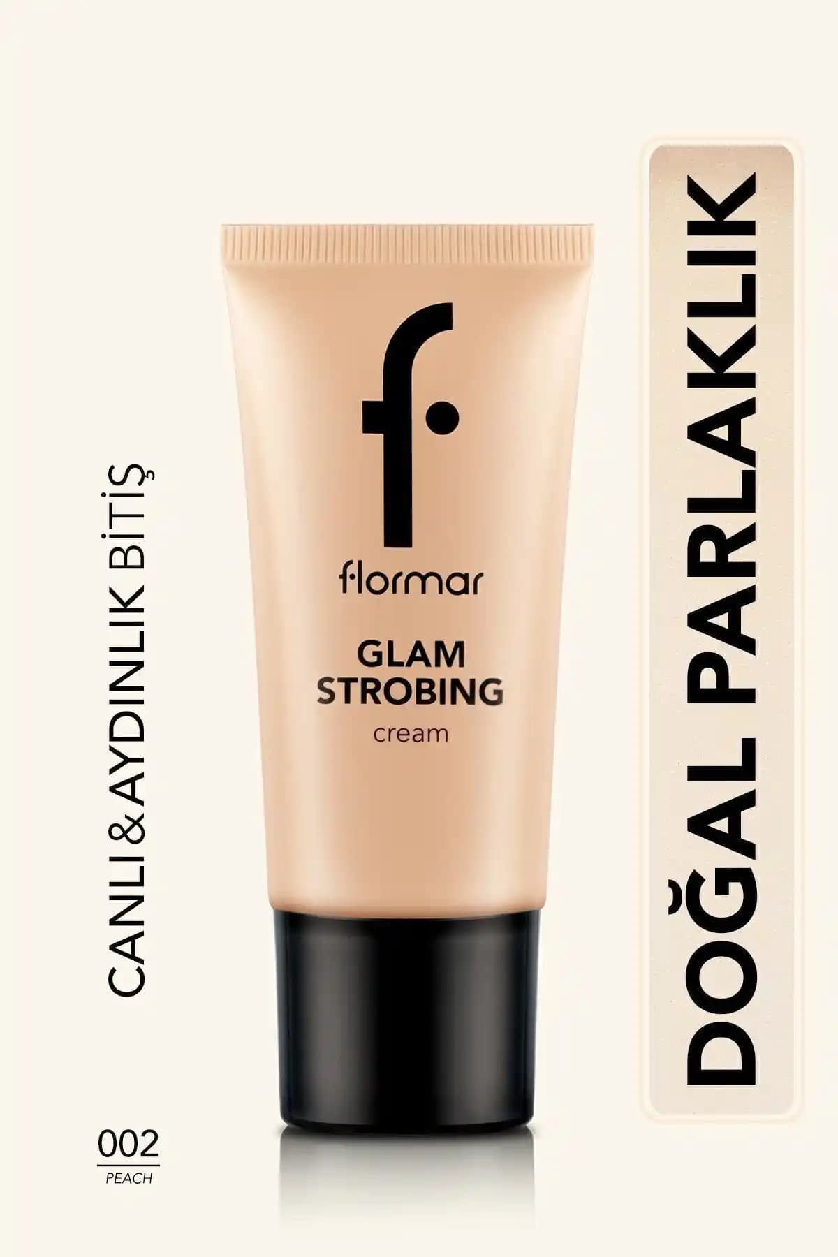Flormar Ay<dı>nlatıcı Makyaj Bazı (Şeftali) Glam Strobing Cream – Doğal Parlaklık ve Uzun Süre Kalıcılık