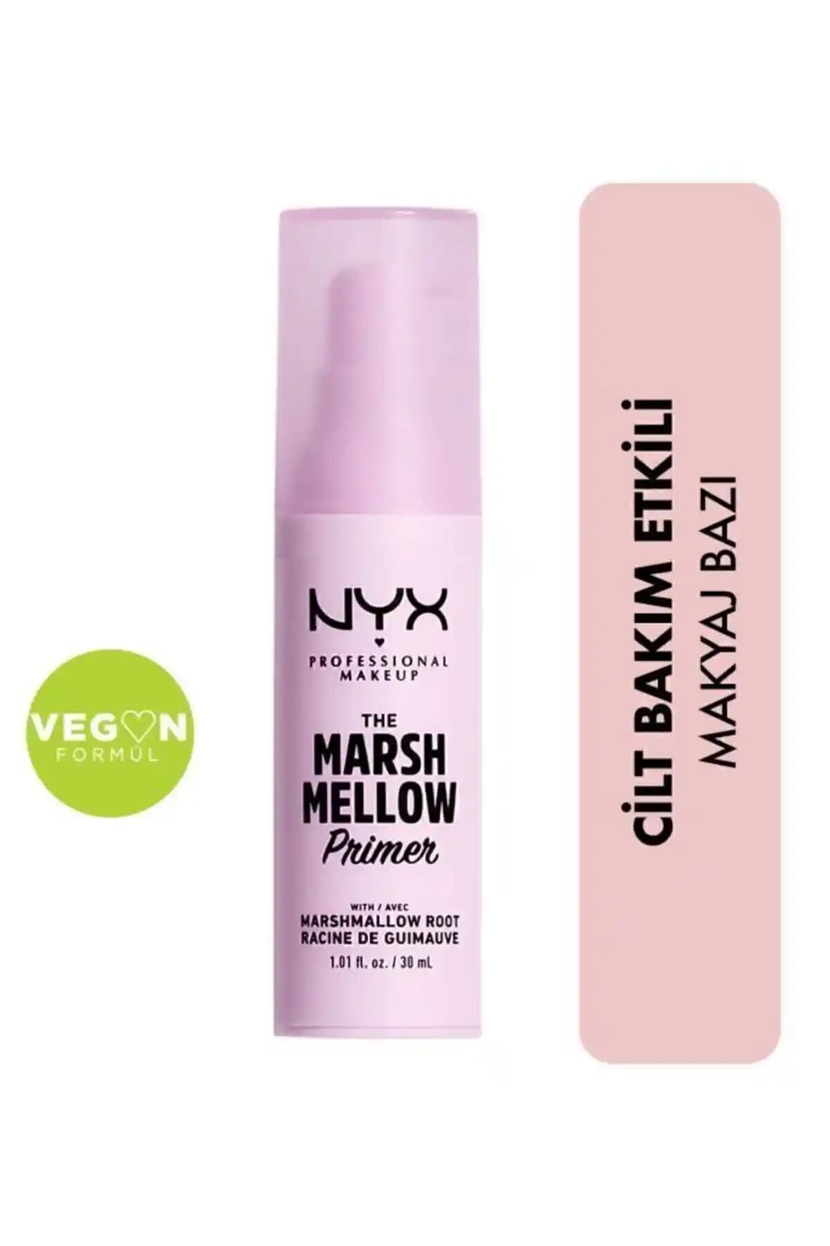NYX Marshmellow Soothing Primer: Hassas ve kuru ciltler için doğal makyaj hazırlığı