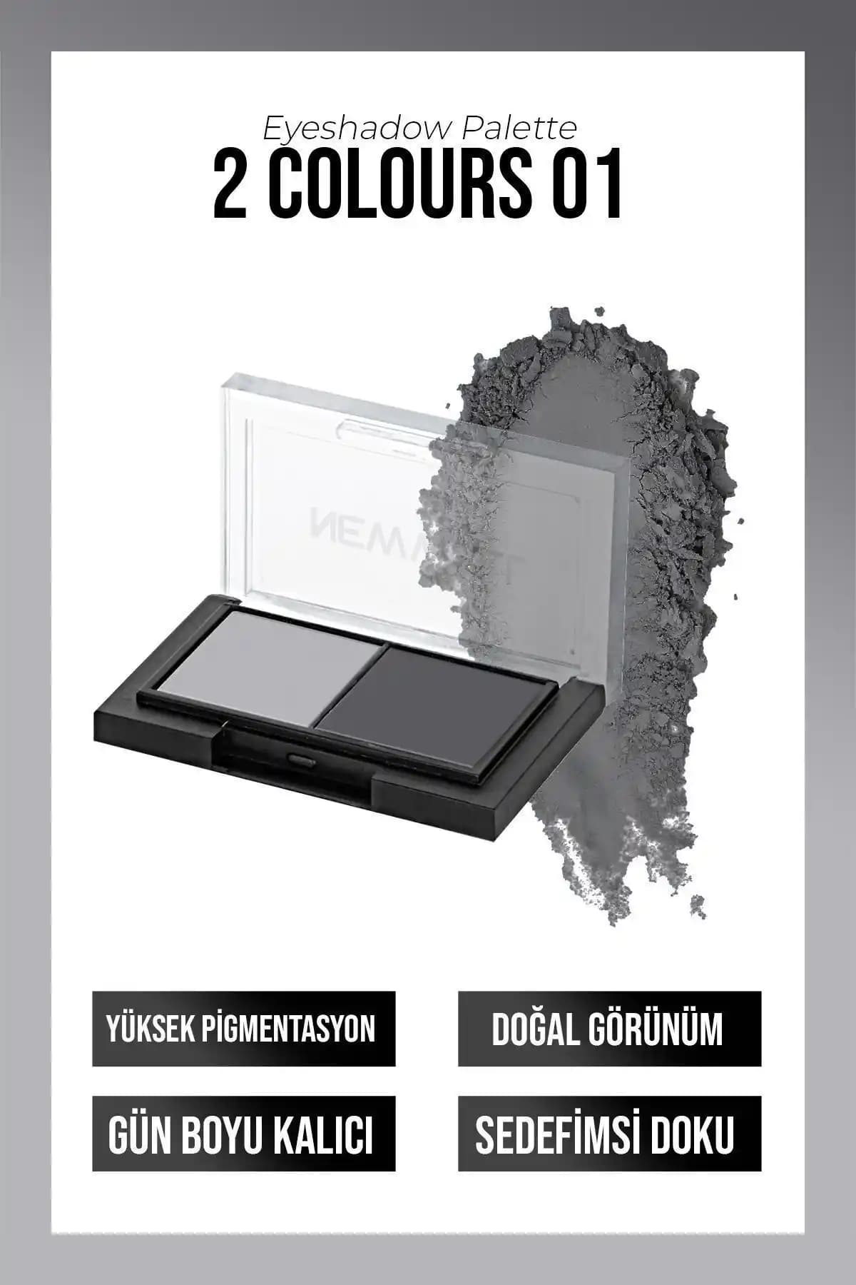 New Well Porcelain Make Up 2'li Far Paleti No:01 Gözlere Işıltı ve Derinlik Katan Renkler