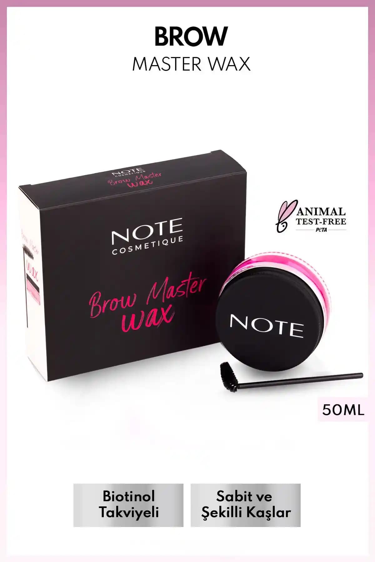 Note Cosmetics Brow Master Kaş Sabitleyici ve Şekillendirici Wax – Doğal ve Uzun Süreli Kaş Bakımı