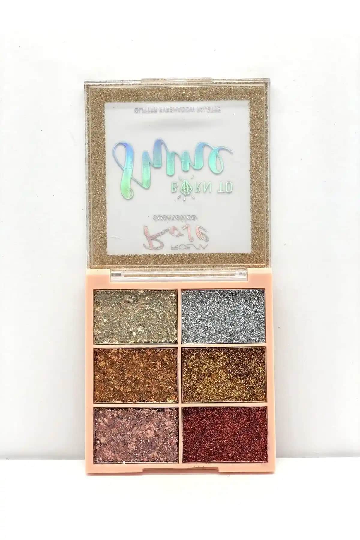 Rose Born To Shine Glitter Göz Farı Paleti: Canlı Renkler ve Uzun Süre Kalıcılık