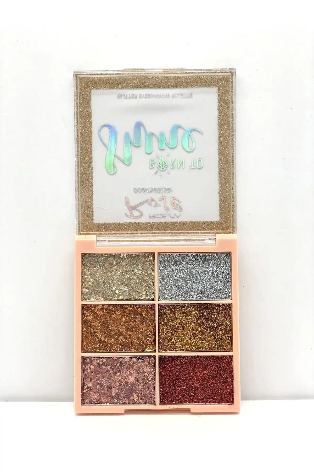 Rose Born To Shine Glitter Göz Farı Paleti: Canlı Renkler ve Uzun Süre Kalıcılık