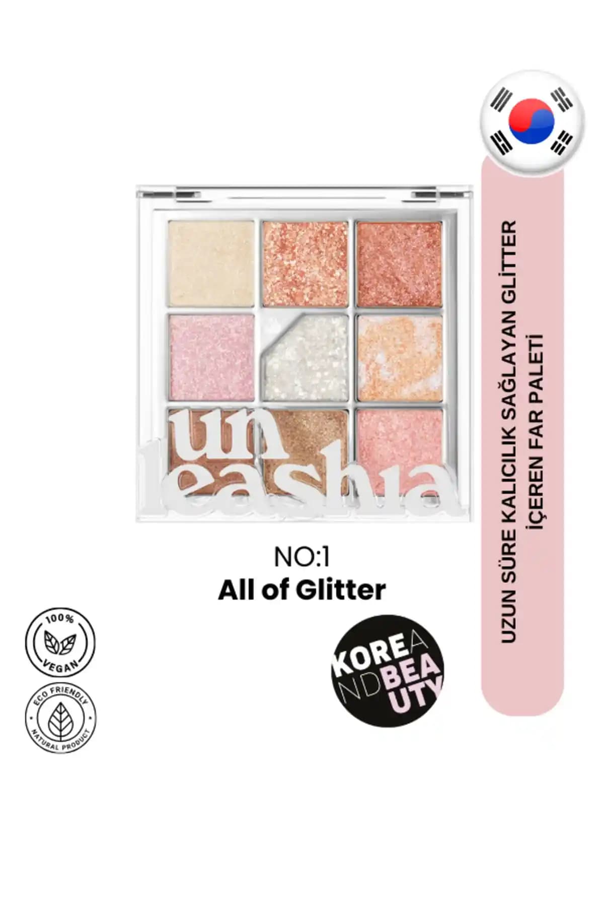 Unleashia Glitterpedia Eye Palette No:1 Gözleri Vurgulayan Işıltılı Renkler