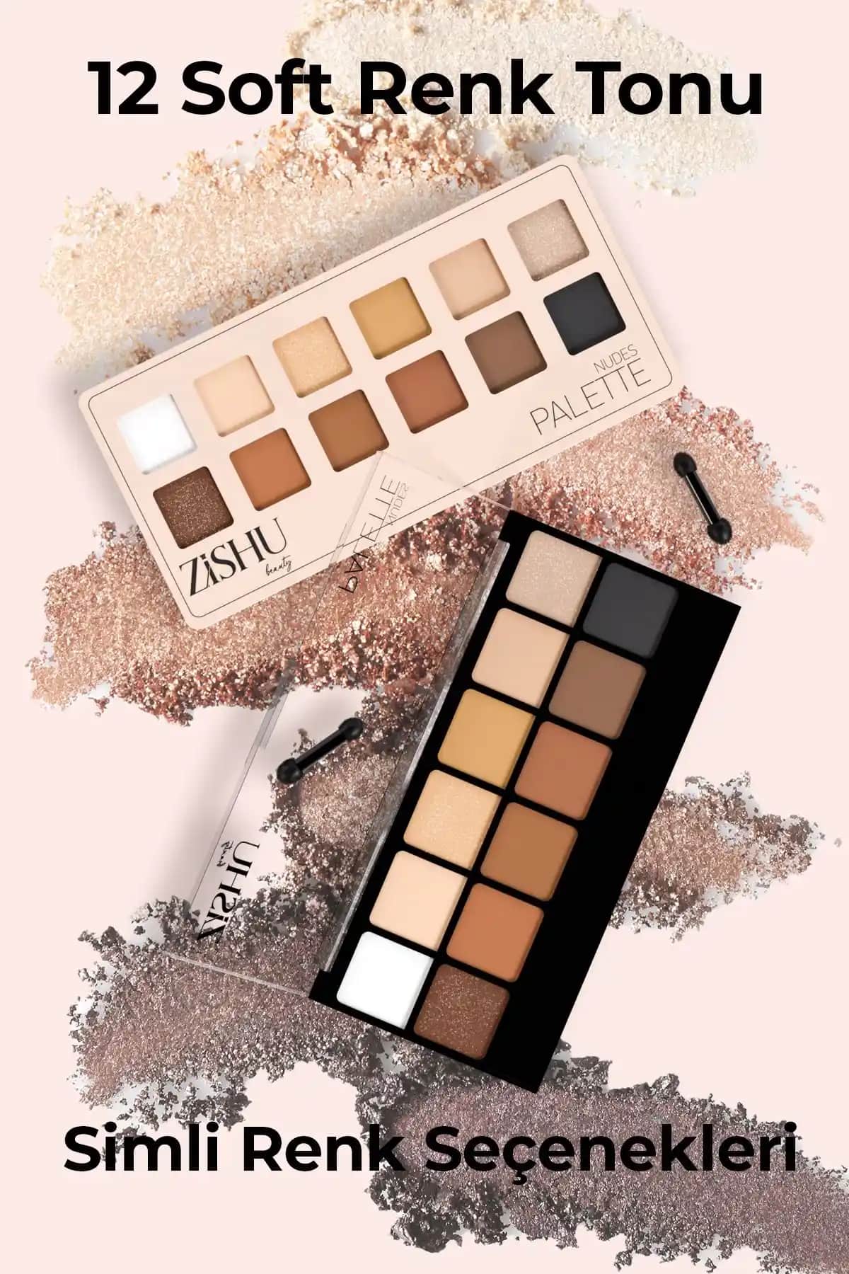 ZİSHU 12 Renkli Göz Farı Paleti Kadifemsi ve Işıltılı Dokularla Mükemmel Makyaj Deneyimi