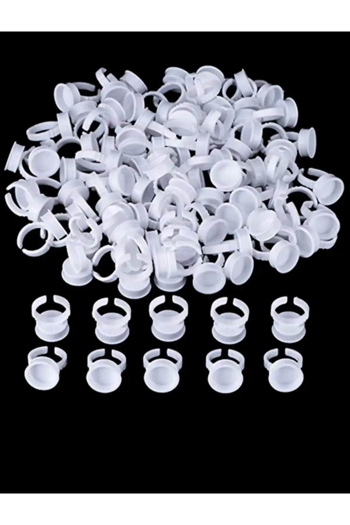 ARMONİKONYA 100 Adet Microblading ve Kalıcı Makyaj Boya Koyma Yüzüğü Profesyonel Kullanım