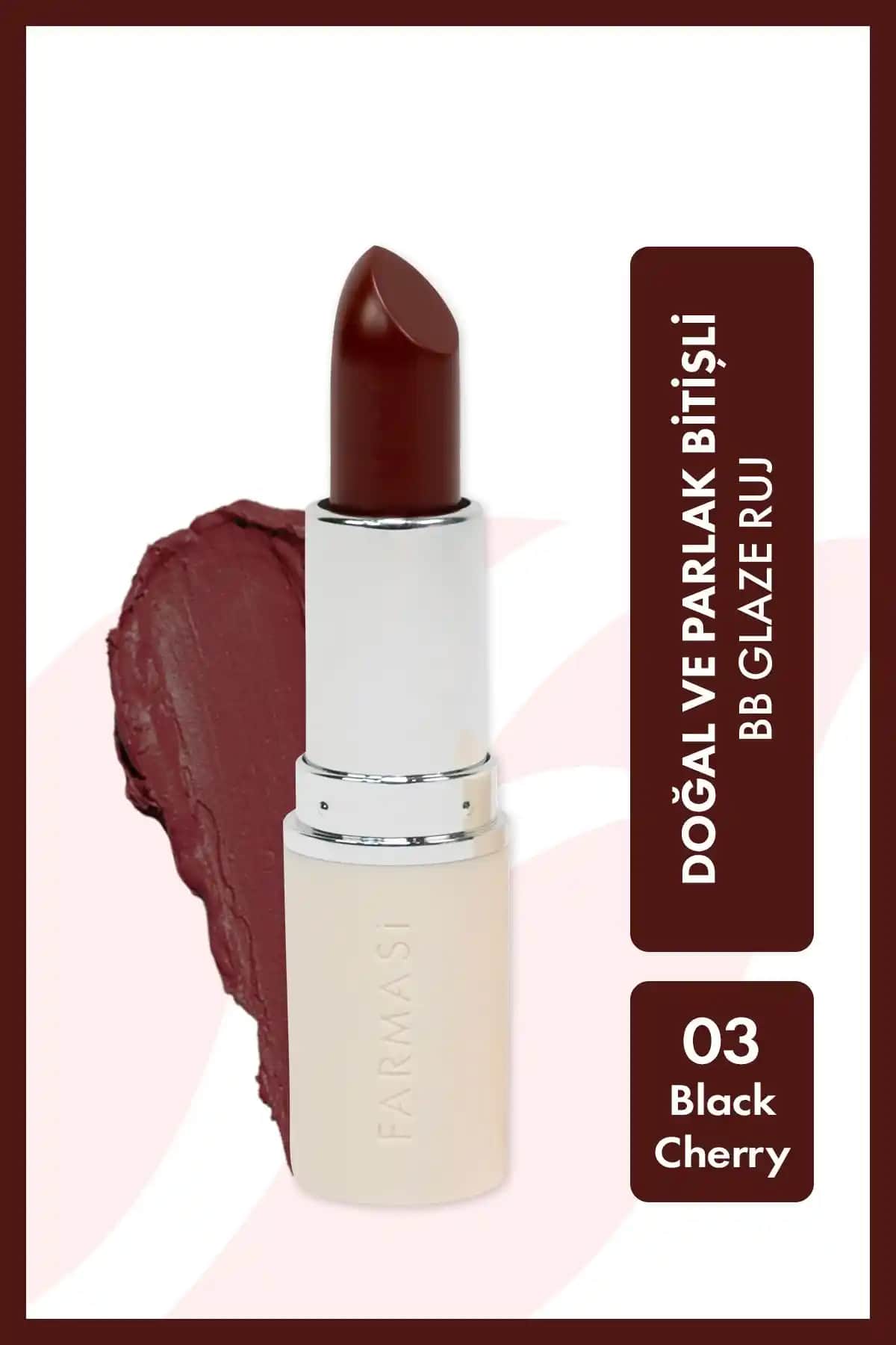 Farmasi BB GLAZE RUJ 03 BLACK CHERRY ve Flormar Saten Bitişli Kalem Ruj Karşılaştırması