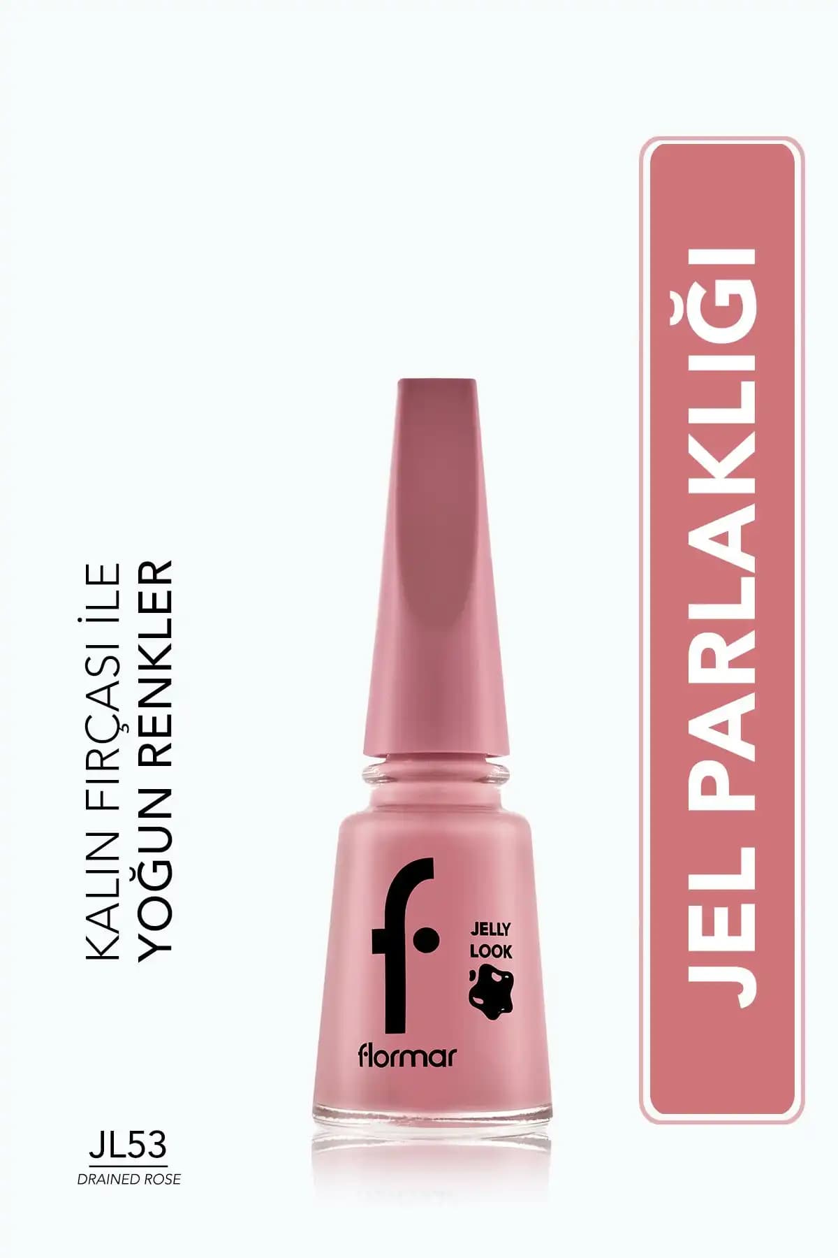 Flormar Jel Görünümlü Parlak Oje (Pembe) - Uzun Süre Dayanıklı ve Şık Tırnaklar İçin