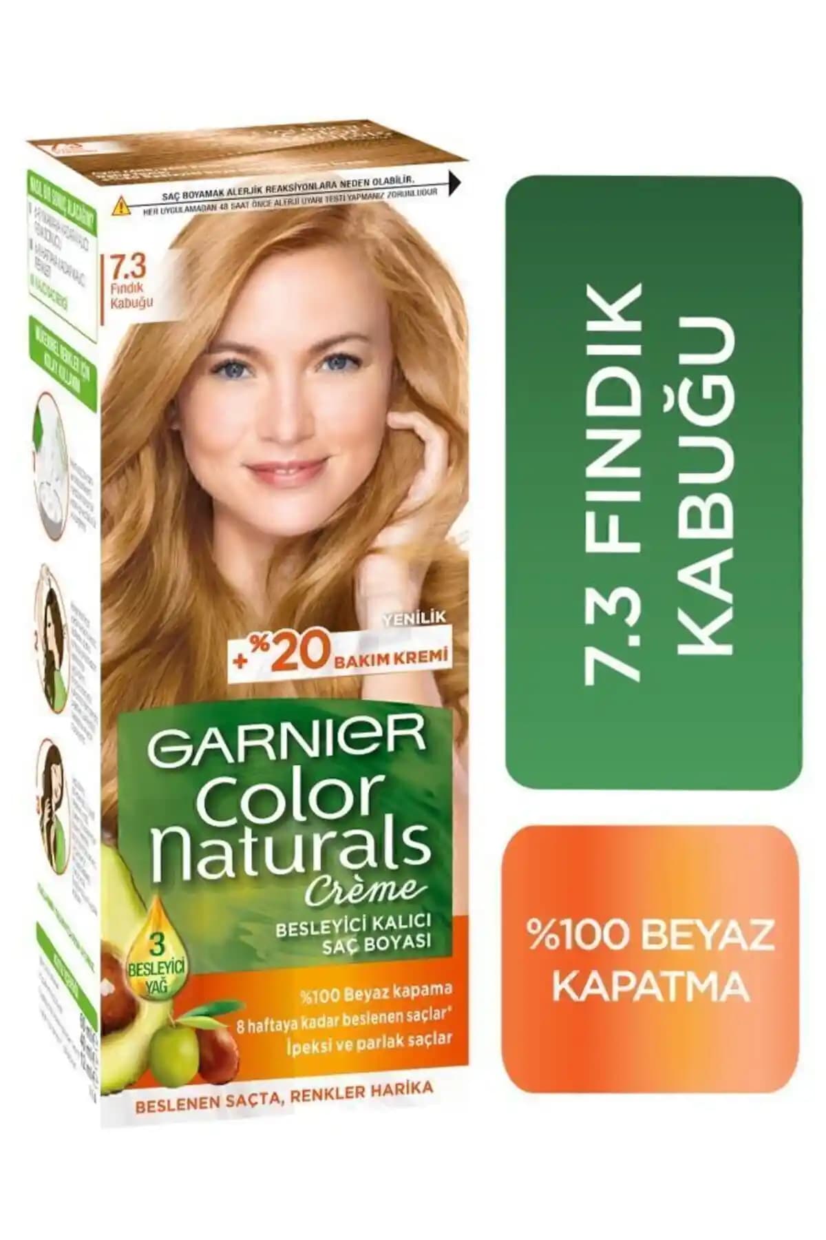 Garnier Color Naturals 7.3 Altın Karamel ve 8N Doğal Açık Kumral Karşılaştırması