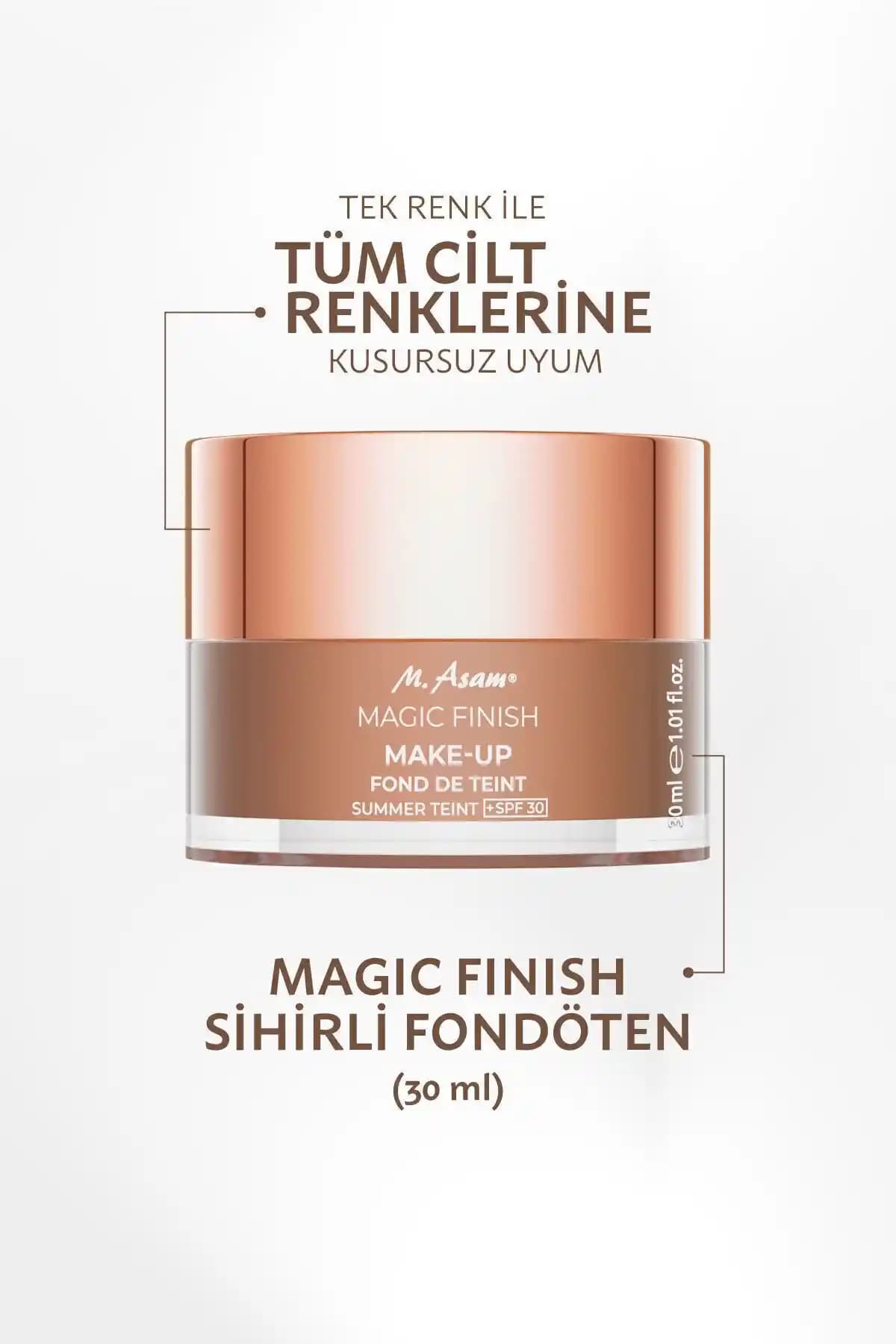 Masam Magic Finish 30 ml: Doğal ve Pürüzsüz Cilt İçin Mükemmel Fondöten Seçeneği
