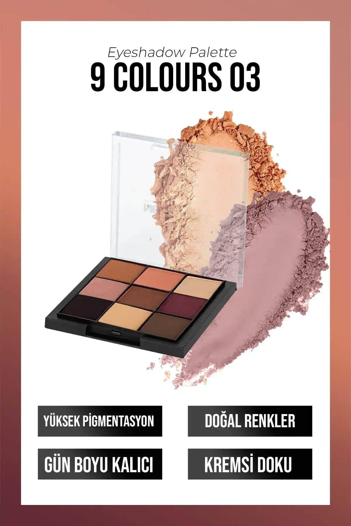 New Well Eyeshadow Palette 9 Renk No 03: Çok Yönlü ve Kalıcı Göz Makyajı Seçeneği