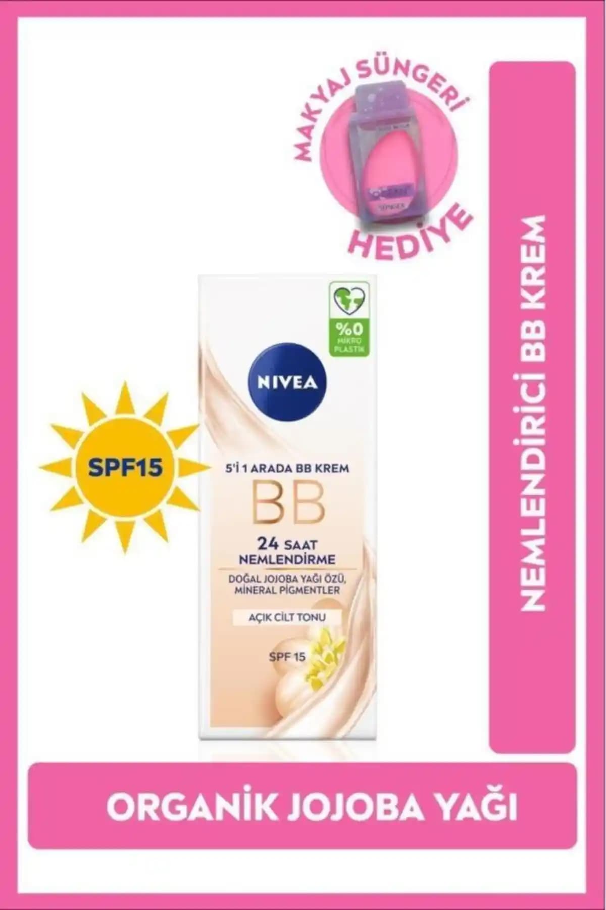 NIVEA SPF15 Güneş Koruyucu 5'i 1 Arada BB Krem ile Çok Yönlü Cilt Bakımı