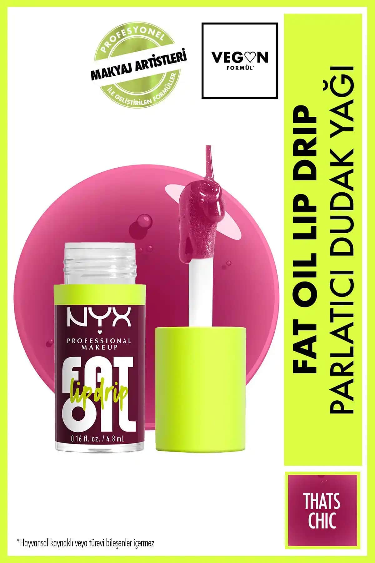 NYX Fat Oil Lip Drip Dudak Yağı ile Doğal ve Parlak Dudaklara Kolayca Ulaşın