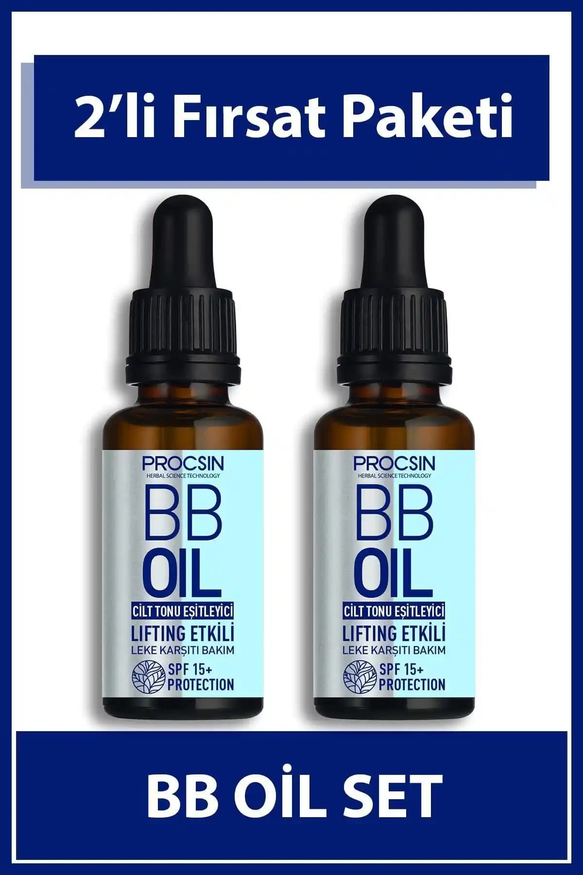 PROCSIN Herbal Science BB Oil 20 ML İkili Paket: Doğal Cilt Bakımı ve Makyaj Uygulaması