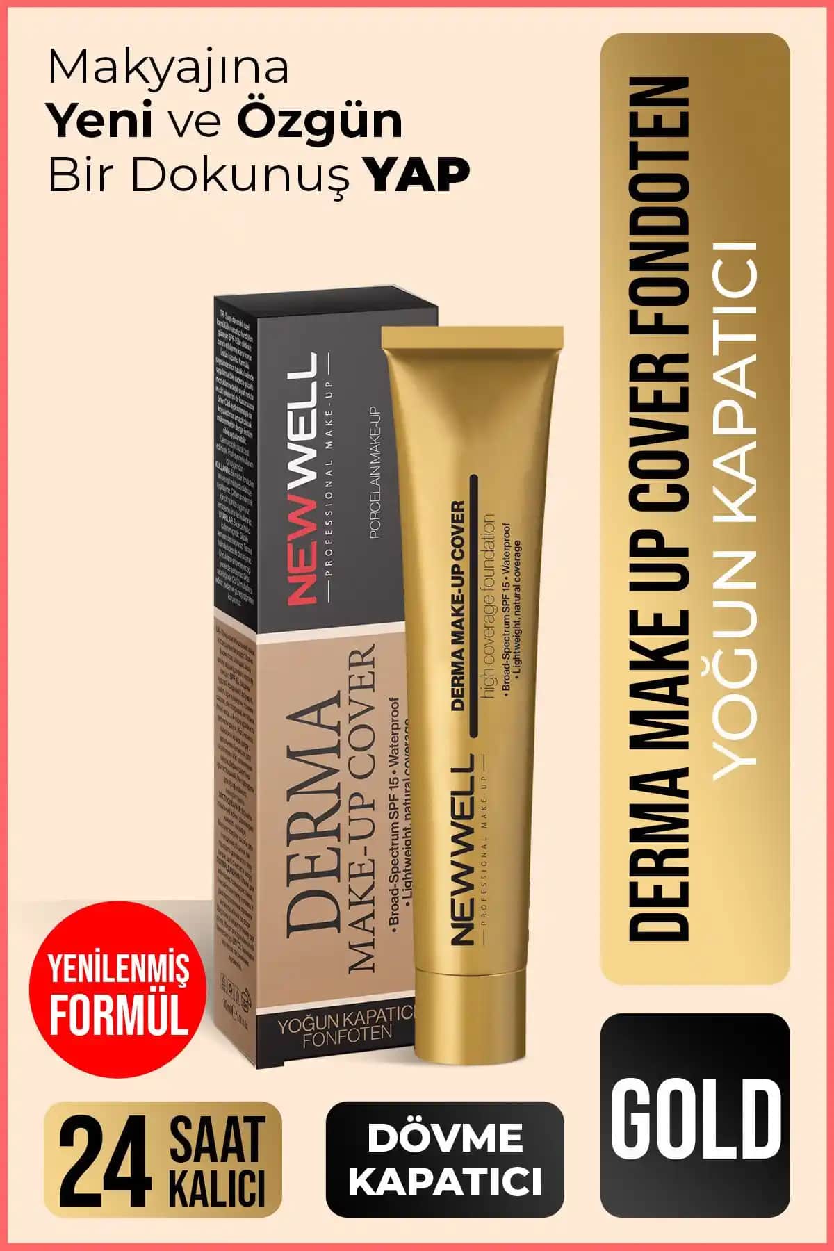 Well Derma Make-up Cover Foundation ile doğal ve kalıcı makyaj deneyimi