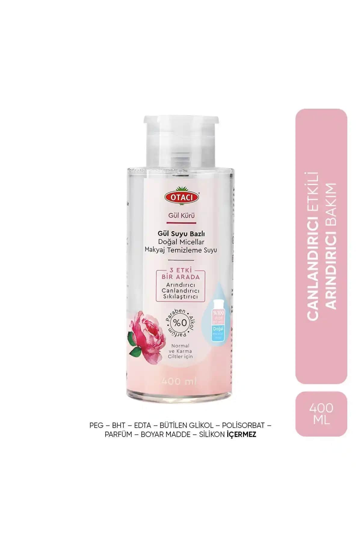 Otacı Gül Kürü Gül Suyu Bazlı Micellar Makyaj Temizleme Suyu Doğal ve Etkili Cilt Temizliği Çözümü