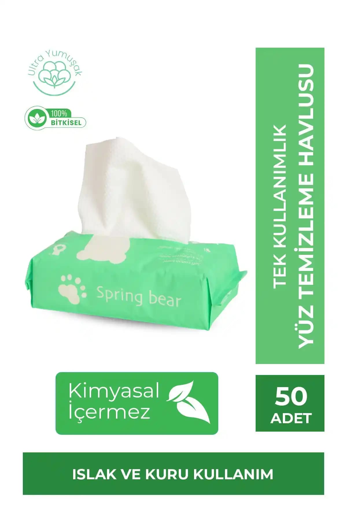 Spring Bear Tek Kullanımlık Makyaj Temizleme ve Yüz Kurulama Havlusu Ürün Tanıtımı ve Özellikleri