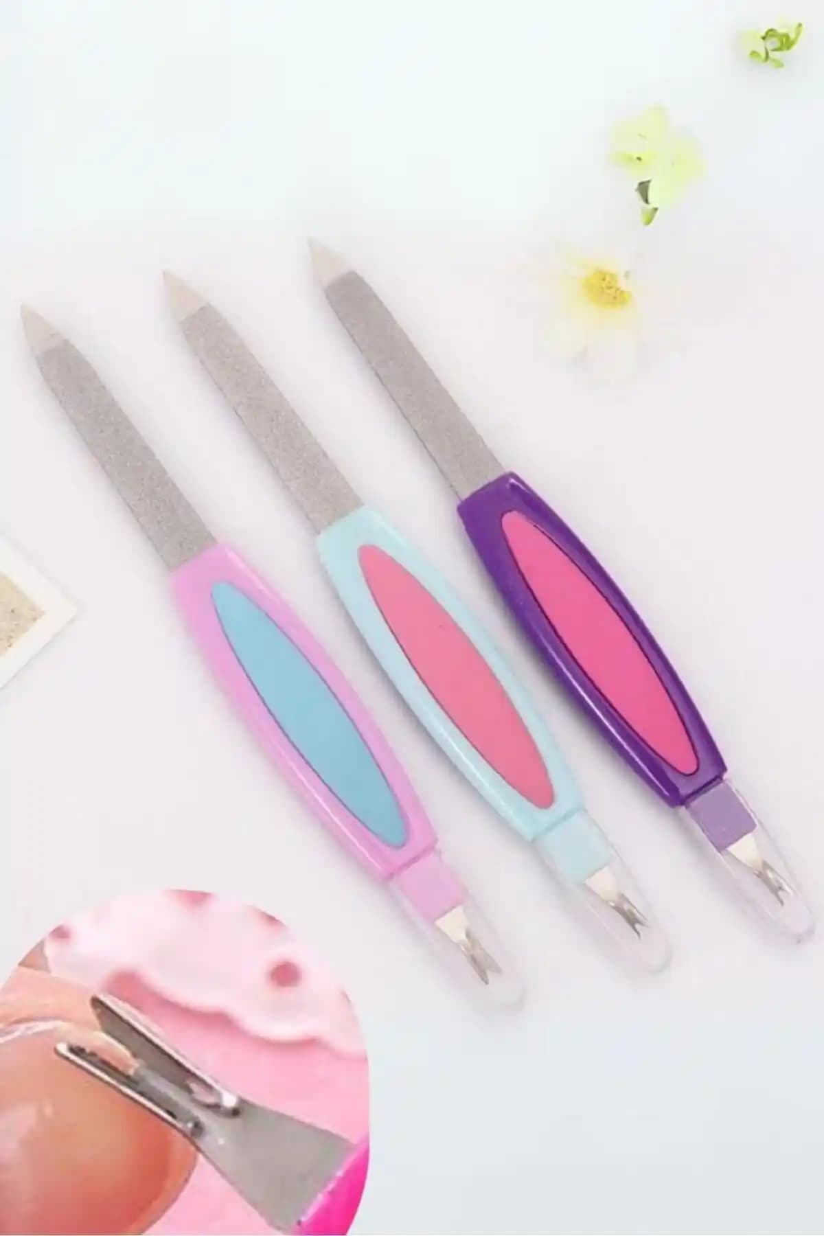 Diloshtrend Tasarım Kadın 3'lü Tırnak Törpüsü Seti Günlük Bakım ve Şıklık İçin Uygun