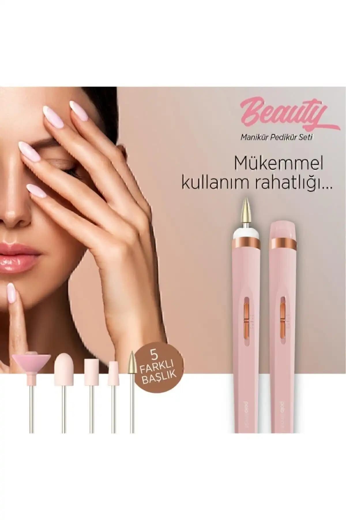 Genel Markalar Rose Gold PSC 16 Manikür Pedikür Seti Şık ve Çok Yönlü Bakım Aracı
