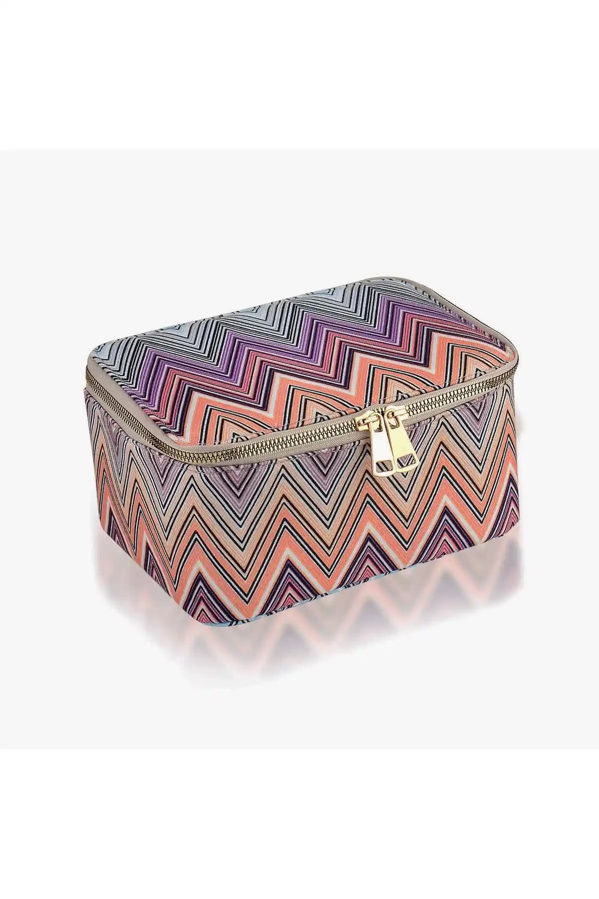 VIVION Zigzag Makyaj Çantası: Renkli ve Dayanıklı Tasarımıyla Pratik Kullanım