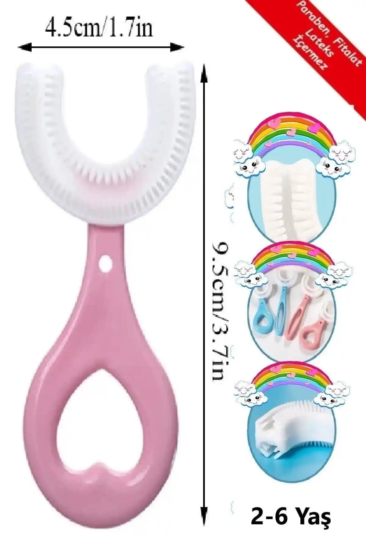 Çocuklar İçin Güvenli ve Etkili U Tipi Diş Fırçası, Ağız Sağlığını Destekler