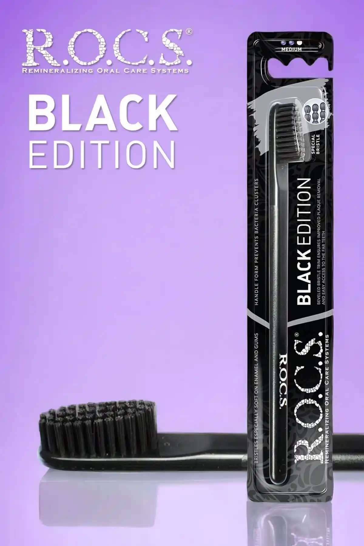 R.O.C.S. Black Edition Beyazlatıcı Diş Fırçası: Temizlik ve Beyazlatma İçin Profesyonel Seçenek