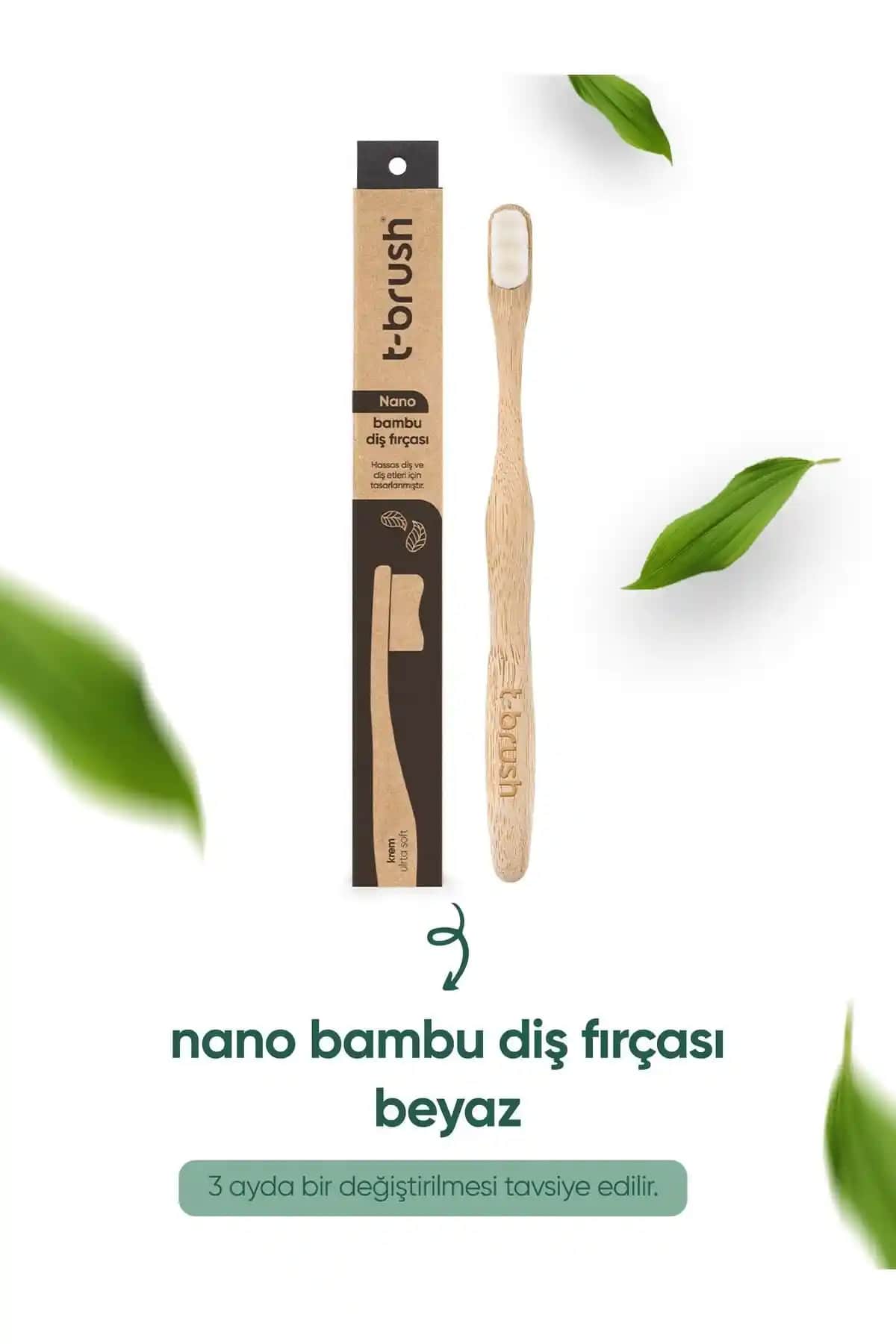 TBRUSH Nano Vegan Bambu Diş Fırçası: Doğa Dostu ve Hassas Dişler İçin Üstün Performans