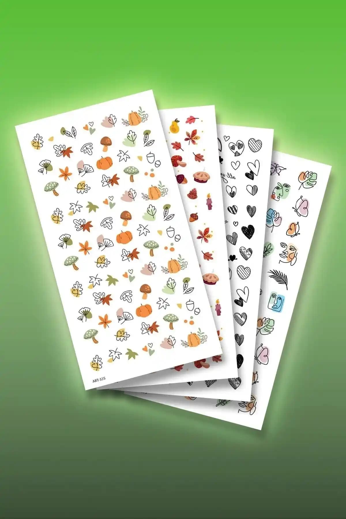 Artikel 4'lü Tırnak Dövmesi Seti ile Yapraklar Tırnak Dövmesi Karşılaştırması