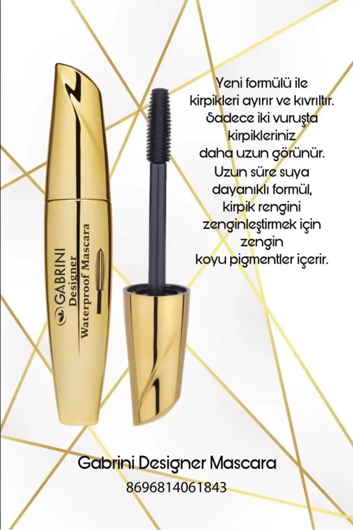 Gabrini Maskara Designer Waterproof: Uzun Süre Kalıcı ve Suya Dayanıklı Kirpik Maskarası