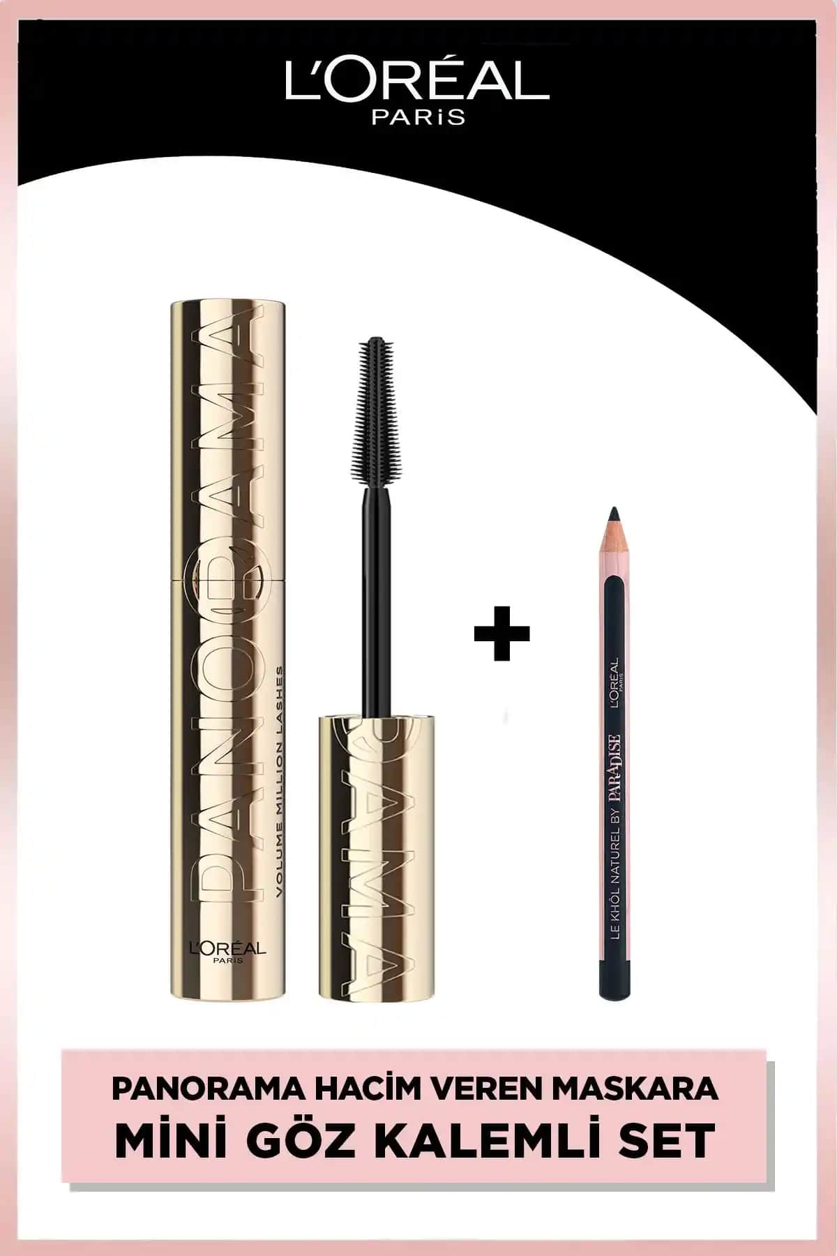 L'Oreal Paris Göz Makyaj Seti: Hacim Veren Maskara ve Mini Göz Kalemi