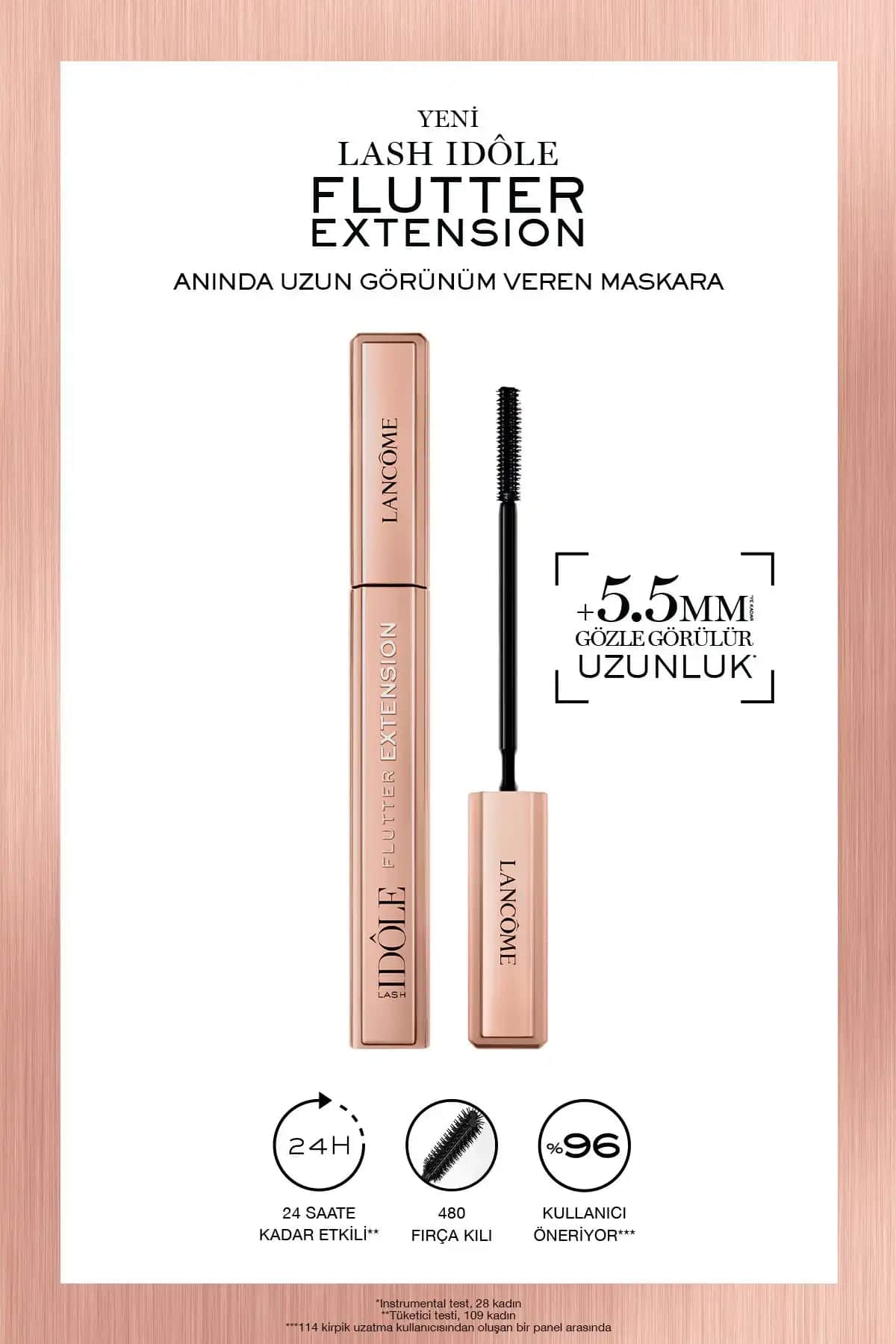 Lancome Lash Idôle Flutter Extension Maskara ile Doğal Uzun ve Belirgin Kirpikler