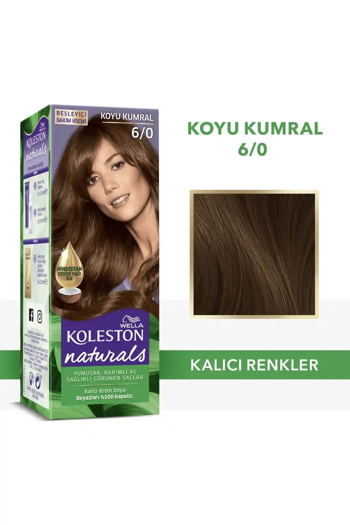Wella Koleston Naturals 6/0 Koyu Kumral ve 6/1 Büyüleyici Kahve Saç Boyalarının Karşılaştırması