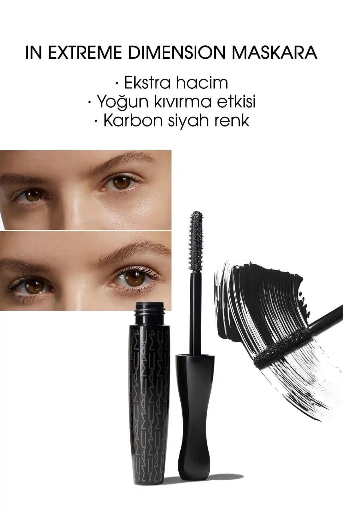 Mac In Extreme Dimension 3D Black Lash Maskara ile Dolgun ve Uzun Kirpikler