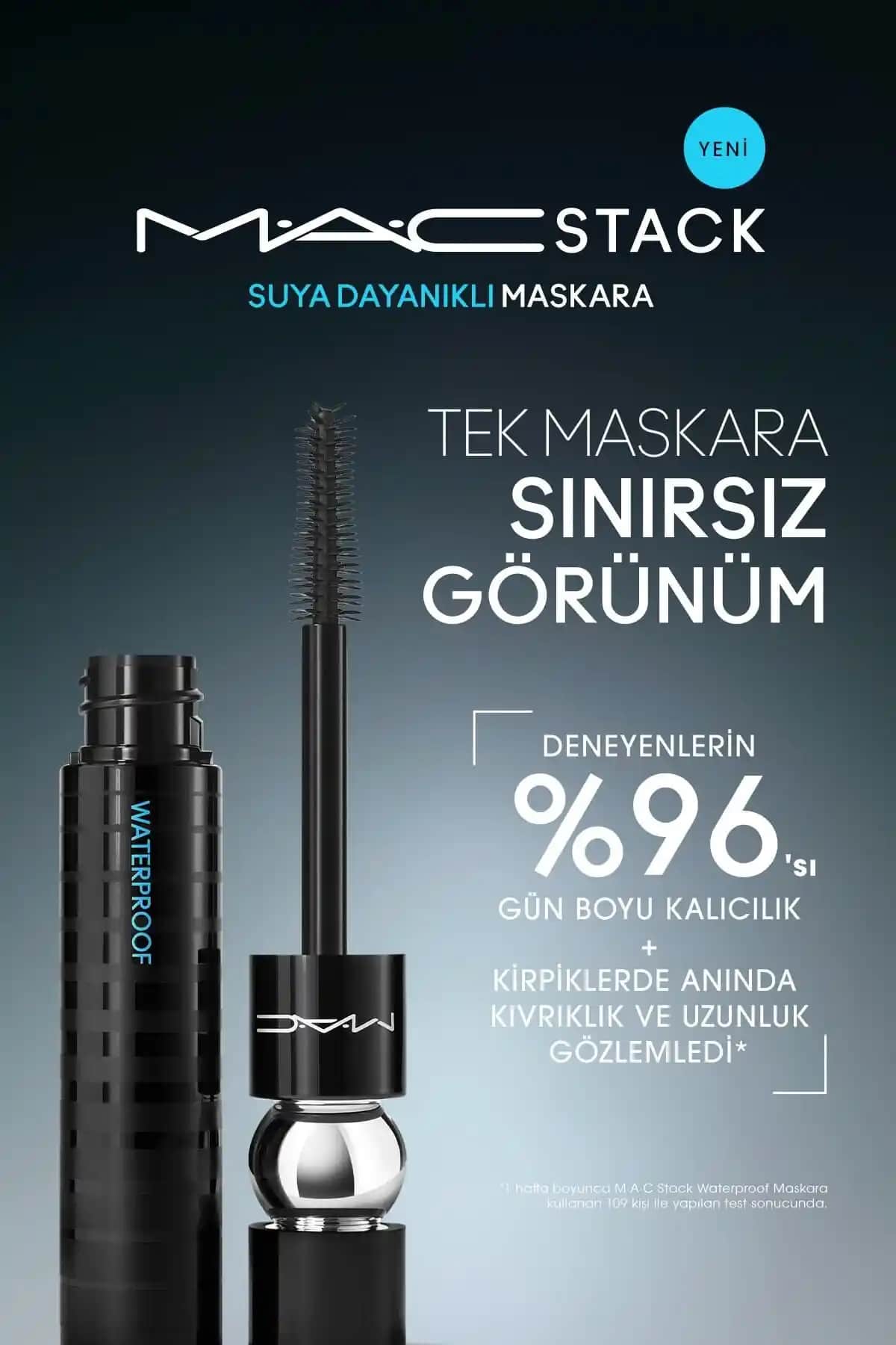Mac M·a·cstack Waterproof Maskara: Suya ve Tere Dayanıklı, Uzun Süre Kalıcı Kirpik Maskarası