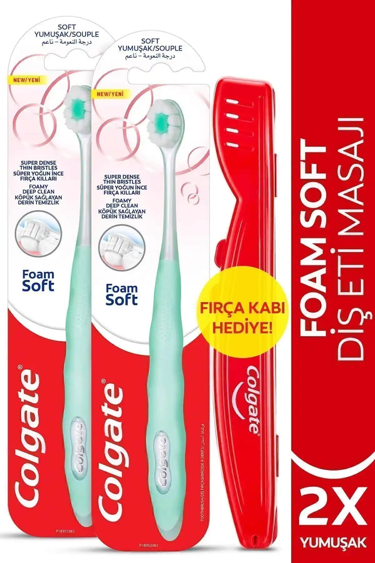 Colgate Foamsoft Yumuşak Diş Fırçası Diş Eti Masajı Hassas Temizlik İçin Uygun