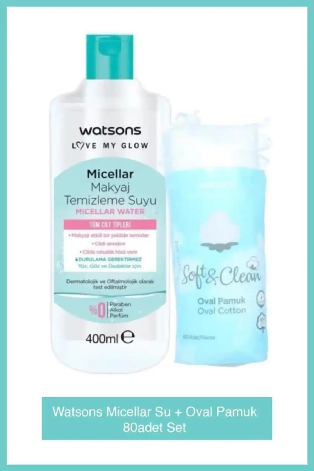 Watsons Micellar Su Oval Pamuk Seti: Hassas Ciltler İçin Etkili Makyaj Temizleme Çözümü