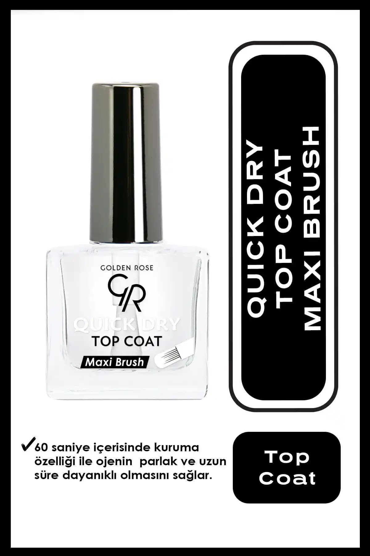 Golden Rose Hızlı Kuruyan Top Coat ile Oje Dayanıklılığını Artırın ve Parlaklık Sağlayın