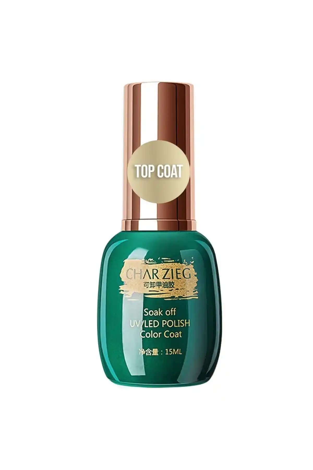 Charzieg Charzıeg Top Coat 15 ml: Kalıcı ve Parlak Manikürler İçin Profesyonel Çözüm