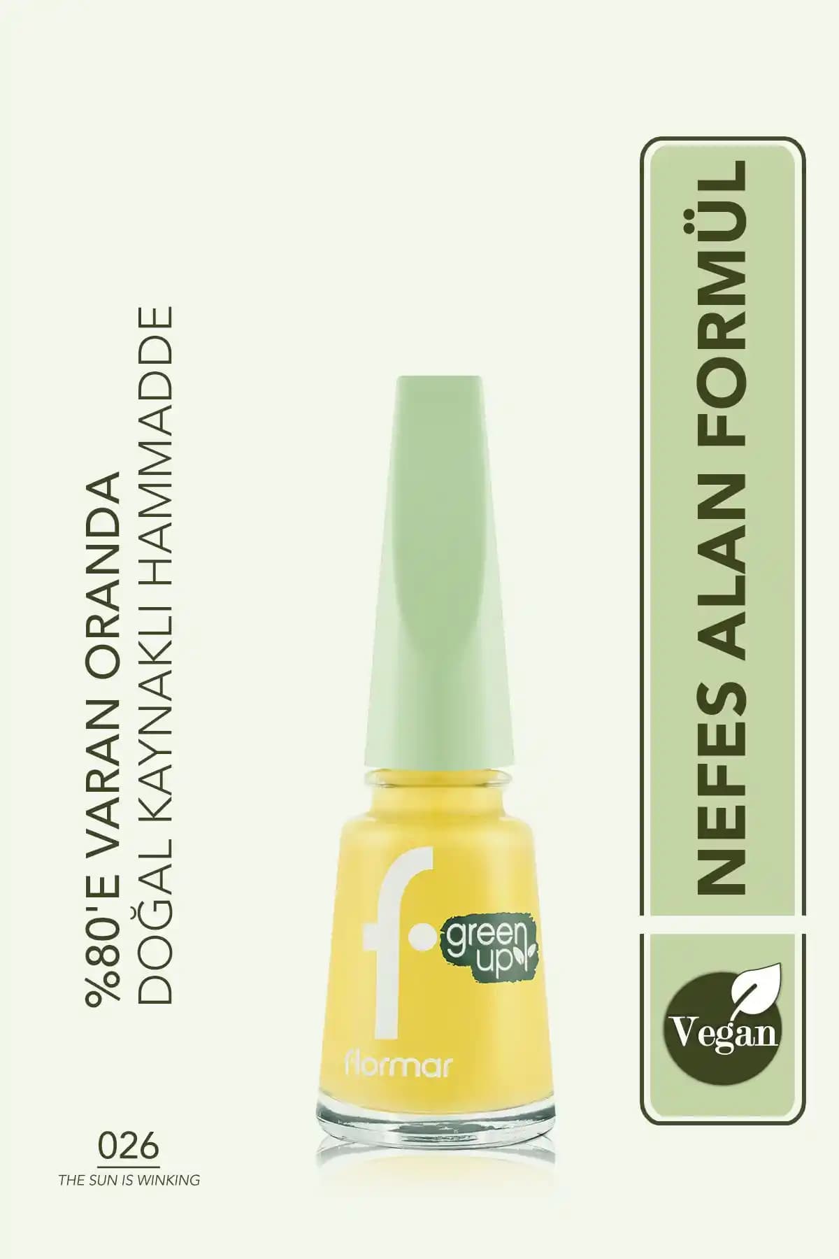 Flormar Green Up Vegan Oje: Doğal İçeriklerle Yüksek Pigmentli ve Parlak Sonuç