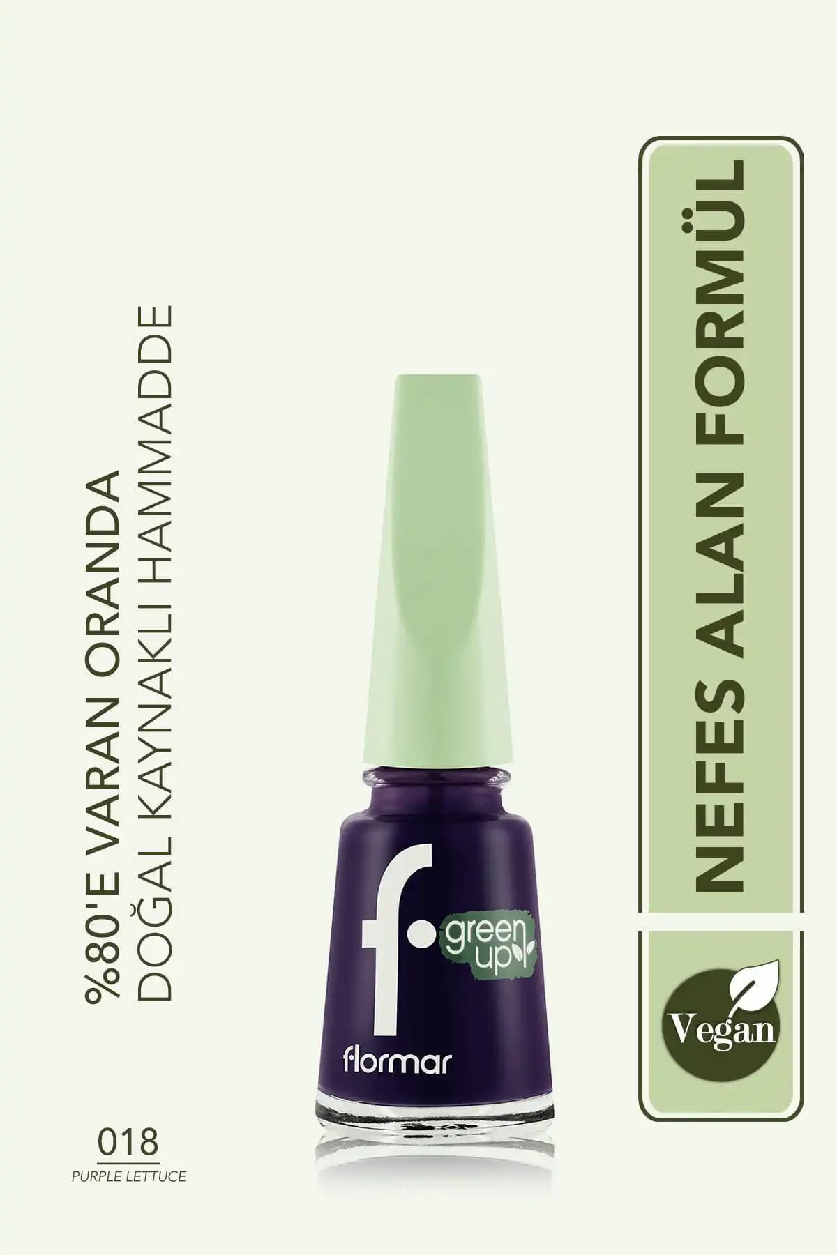 Flormar Green Up Vegan Oje: Doğal İçerikli Yüksek Pigmentli ve Parlak Bitişli Tasarım